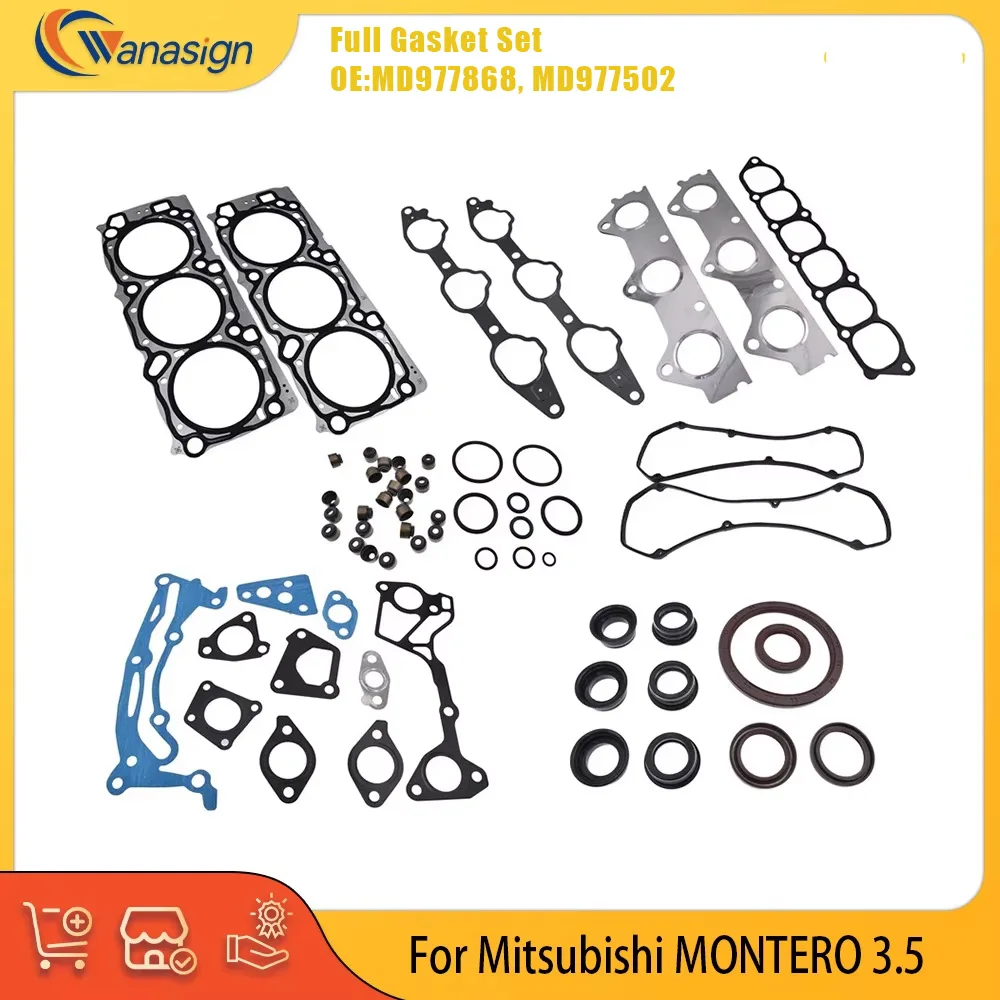 For Mitsubishi Europe PAJERO MONTERO 3.5 V6 Gasket Set Full Engine Parts Fit 3.5 L V6 Gas MD977868 MD977502
For Mitsubishi Europe PAJERO MONTERO 3.5 V6 Gasket Set Full Engine Parts Fit 3.5 L V6 Gas MD977868 MD977502