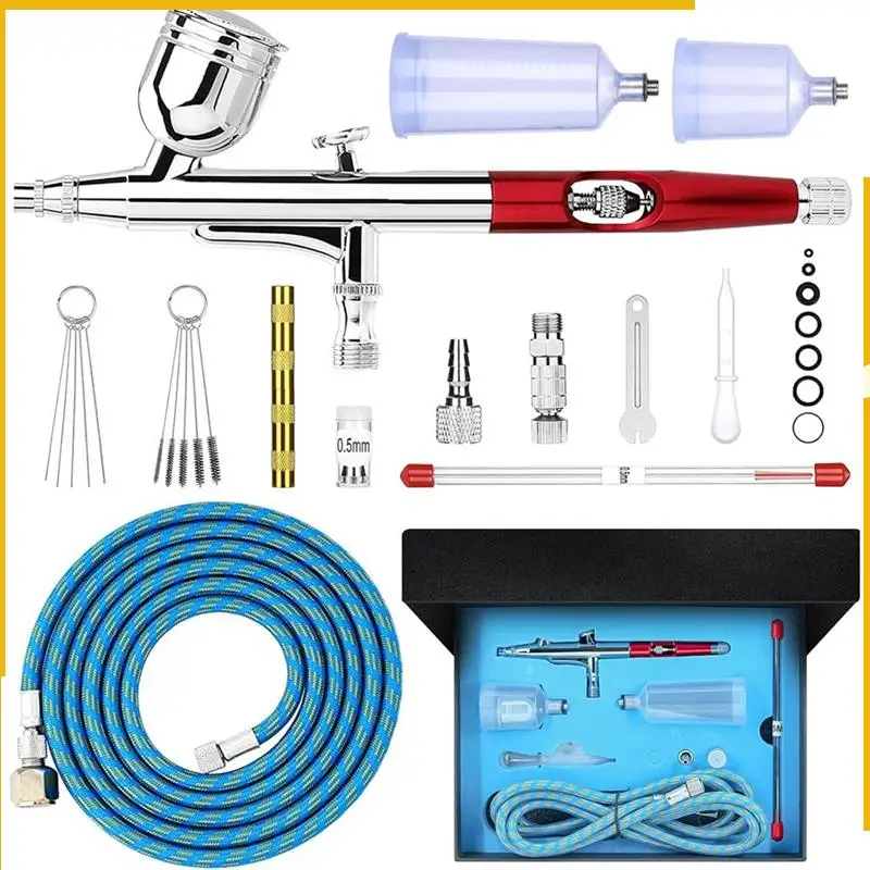 A92P Airbrush Kit Dual-Action Airbrush With 0.3/0.5Mm Needles Set 20Cc/40Cc Cup Air Hose And Cleaning Kit
A92P Airbrush Kit Dual-Action Airbrush With 0.3/0.5Mm Needles Set 20Cc/40Cc Cup Air Hose And Cleaning Kit