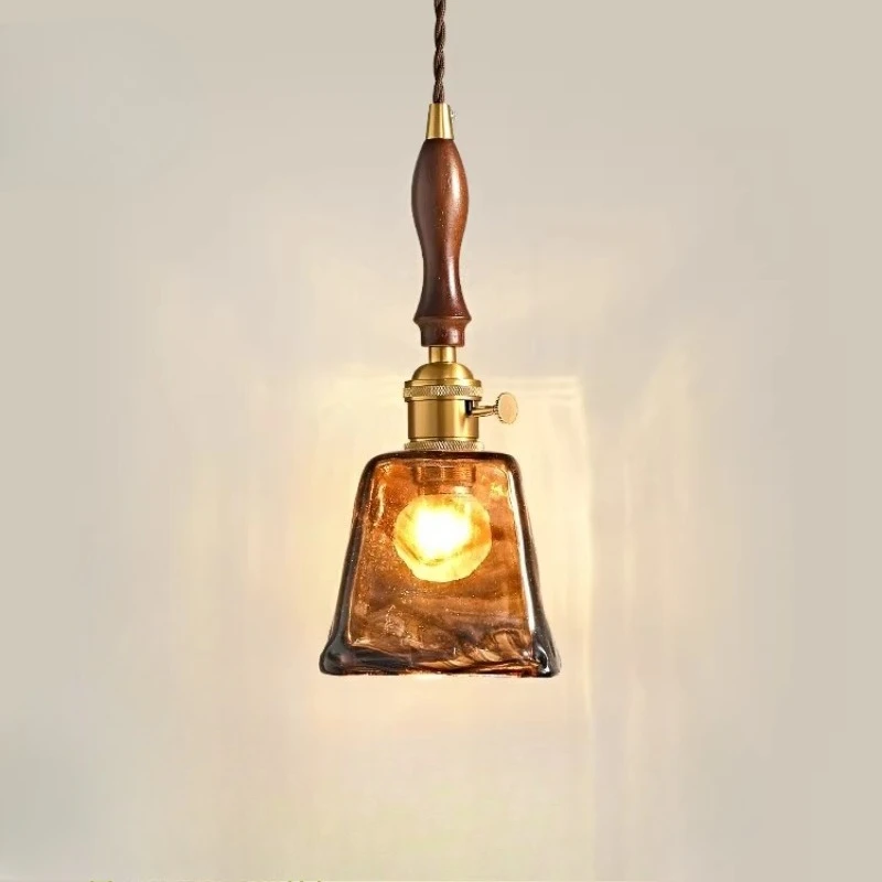 Vintage Amber Glass Pendant Light Bedroom Bedside Hanging Lamps Restaurant Bar Counter Study Entryway American Retro Chandeliers
Vintage Amber Glass Pendant Light Bedroom Bedside Hanging Lamps Restaurant Bar Counter Study Entryway American Retro Chandeliers