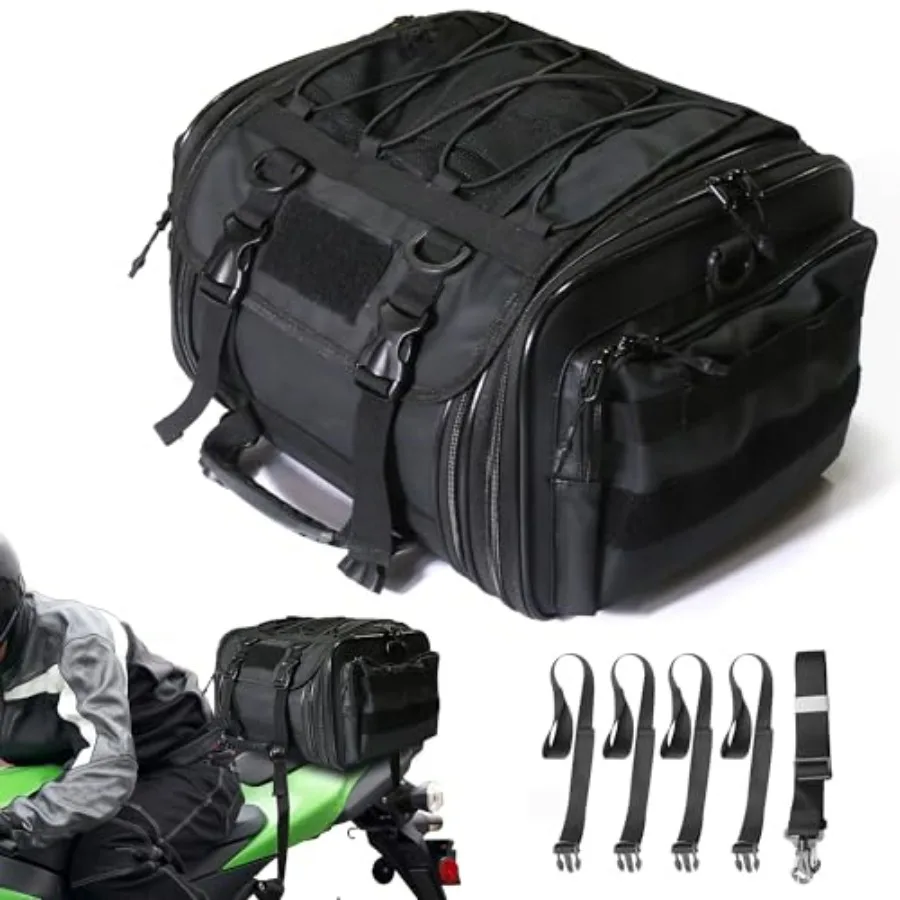 Motorcycle Travel Luggage Bag 27L Expandable Rear Seat Bag with Shoulder Strap Waterproof Rain Cover for Motorbike Tail Rack St
Motorcycle Travel Luggage Bag 27L Expandable Rear Seat Bag with Shoulder Strap Waterproof Rain Cover for Motorbike Tail Rack St