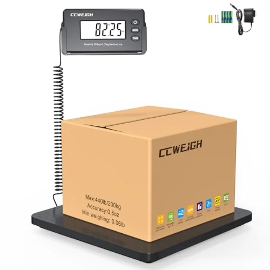 Shipping Scales 440lbs x1oz Highly Accurate Postal Scales Ultrathin ABS Large Platform, Superlight Postal Scales for Shipping P
Shipping Scales 440lbs x1oz Highly Accurate Postal Scales Ultrathin ABS Large Platform, Superlight Postal Scales for Shipping P