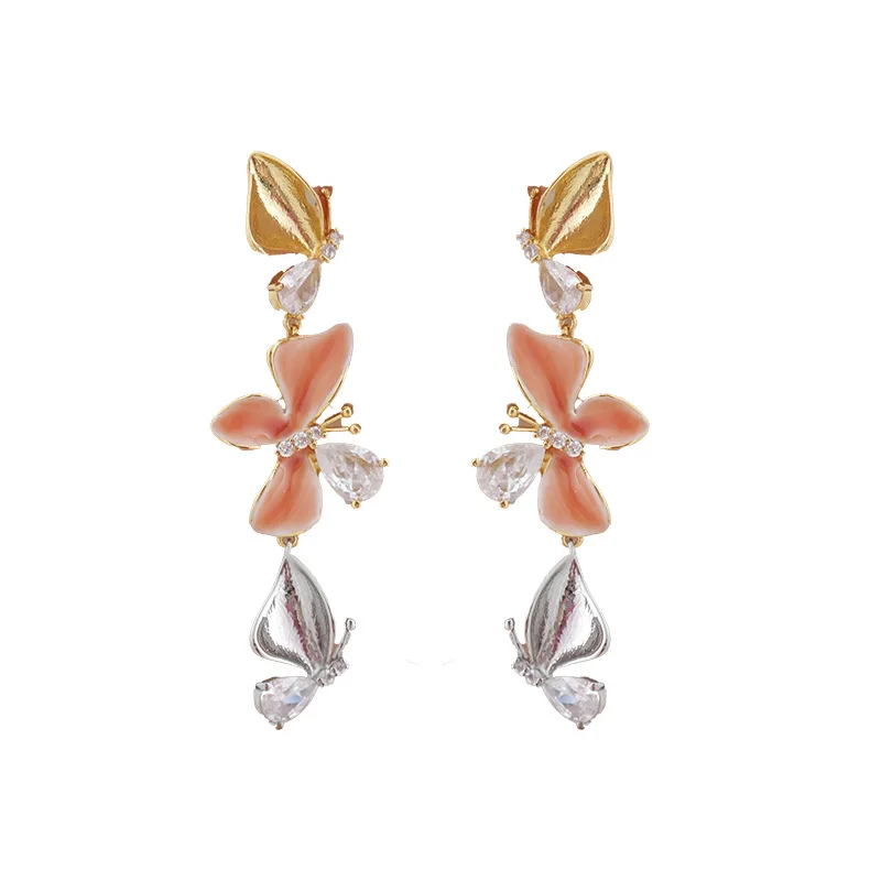 New Cute Pink Butterfly Earrings Niche Design High-end Enamel Temperament Gentle Fairy Fashion Earrings for Women Korean Fashion
New Cute Pink Butterfly Earrings Niche Design High-end Enamel Temperament Gentle Fairy Fashion Earrings for Women Korean Fashion