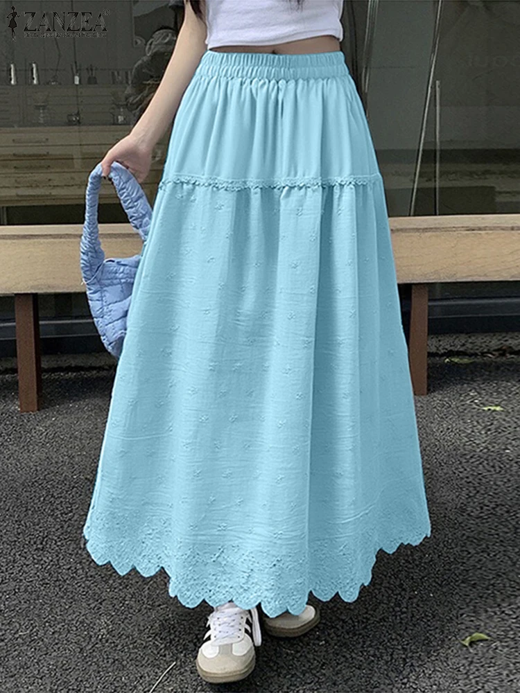 ZANZEA Holiday Elastic Waist Jupes 2025 Korean Fashion Solid Faldas Women Sweety Skirts Vintage Lace Stitching A-Line Overskirt
ZANZEA Holiday Elastic Waist Jupes 2025 Korean Fashion Solid Faldas Women Sweety Skirts Vintage Lace Stitching A-Line Overskirt