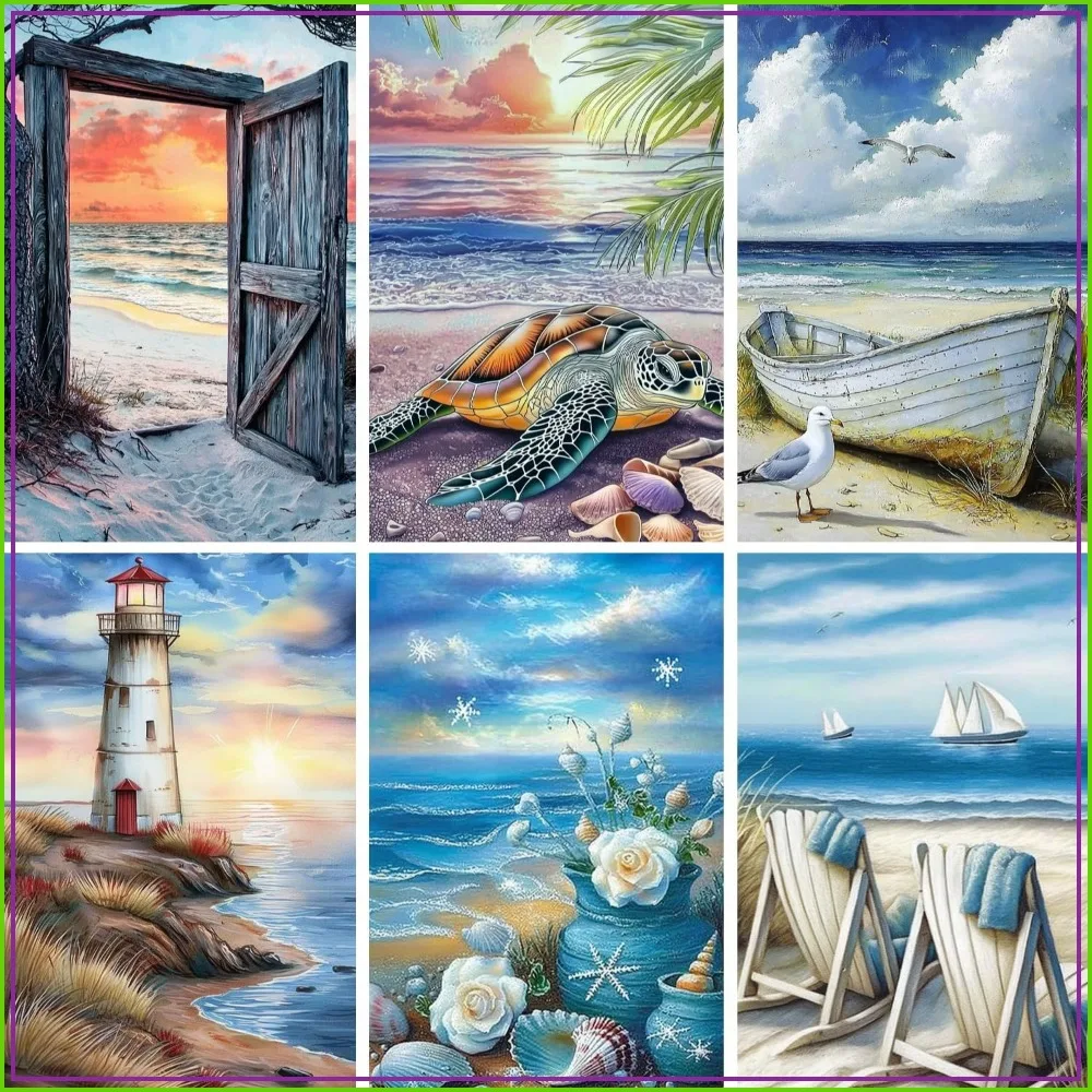 6 Pack Diamond Painting Kits for Adults, Round Full Drill 5D Diamond Art Beach Landscapes 12x16 Inches, Beginner Friendly Craft Kit
6 Pack Diamond Painting Kits for Adults, Round Full Drill 5D Diamond Art Beach Landscapes 12x16 Inches, Beginner Friendly Craft Kit