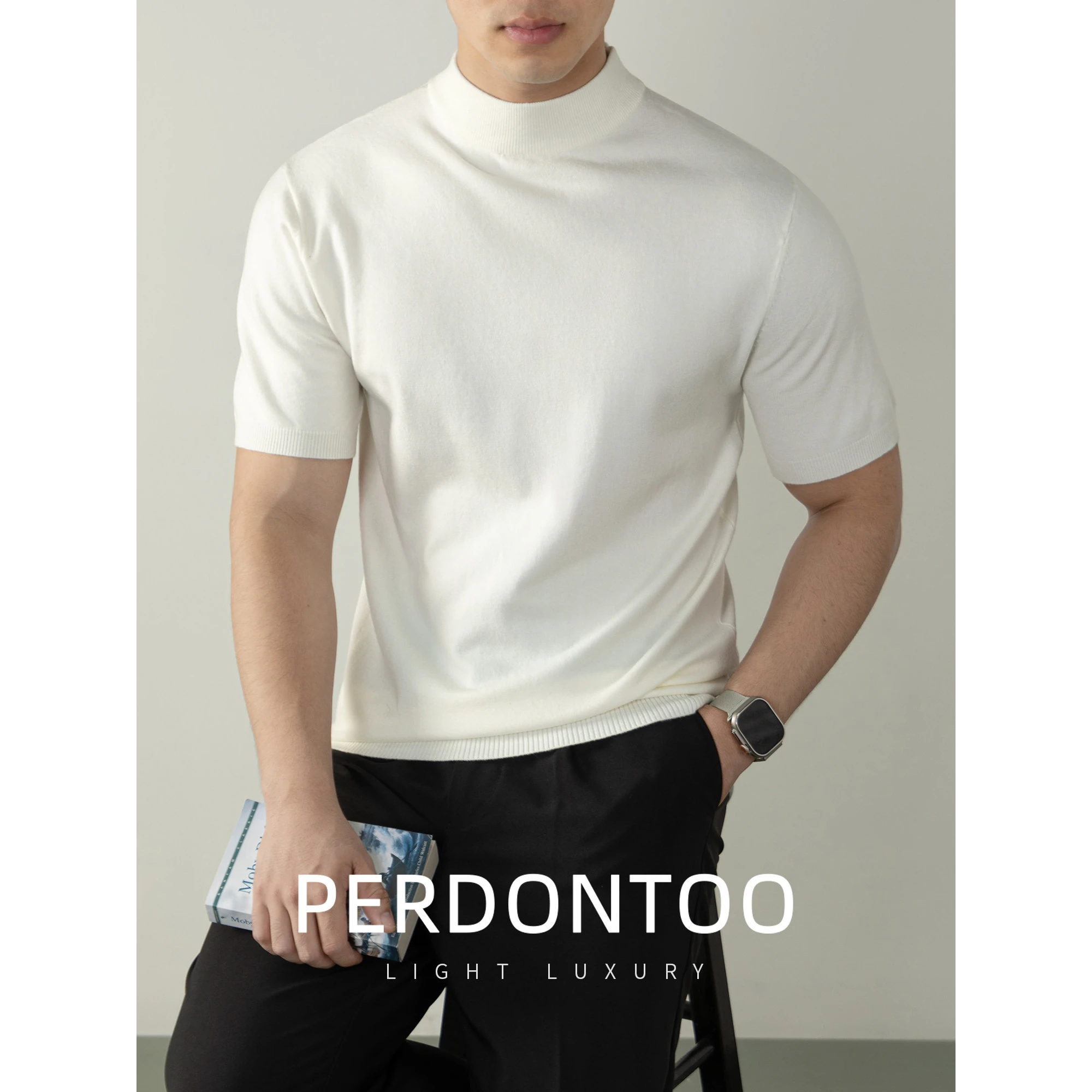 Modal Knitting Clothes for Men 2026 Spring Autumn Wool Blend Mock Neck Sweater Casual Knitwear Short Sleeve Knit Tops Pullover
Modal Knitting Clothes for Men 2026 Spring Autumn Wool Blend Mock Neck Sweater Casual Knitwear Short Sleeve Knit Tops Pullover