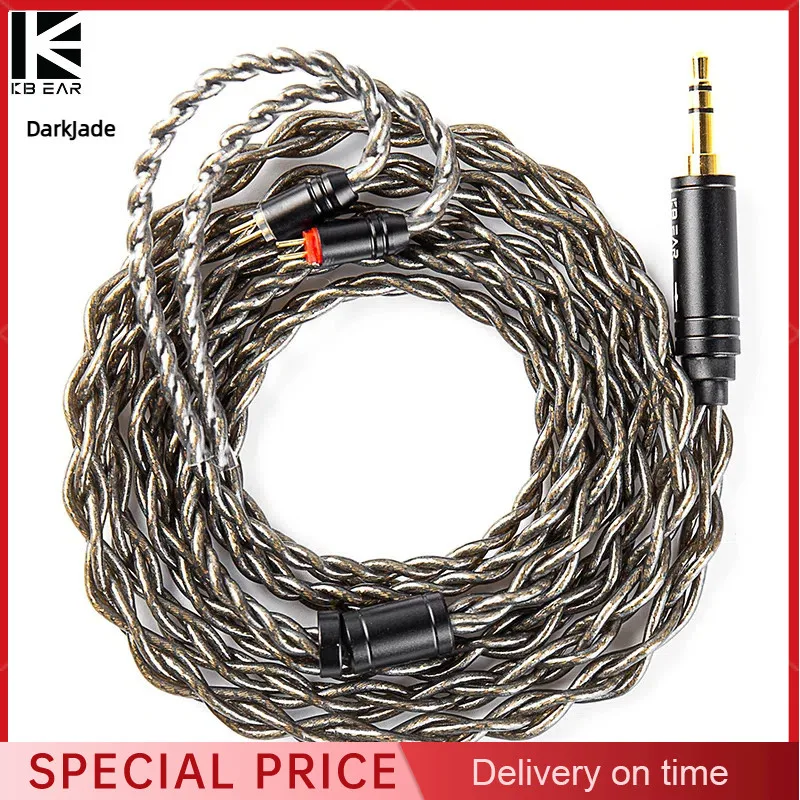 KBEAR DarkJade 4 Core Silver-plated Copper SilverFoil Wire Headphones Cable High Resolution Balance Cable 3.5/4.4mm Cable
KBEAR DarkJade 4 Core Silver-plated Copper SilverFoil Wire Headphones Cable High Resolution Balance Cable 3.5/4.4mm Cable