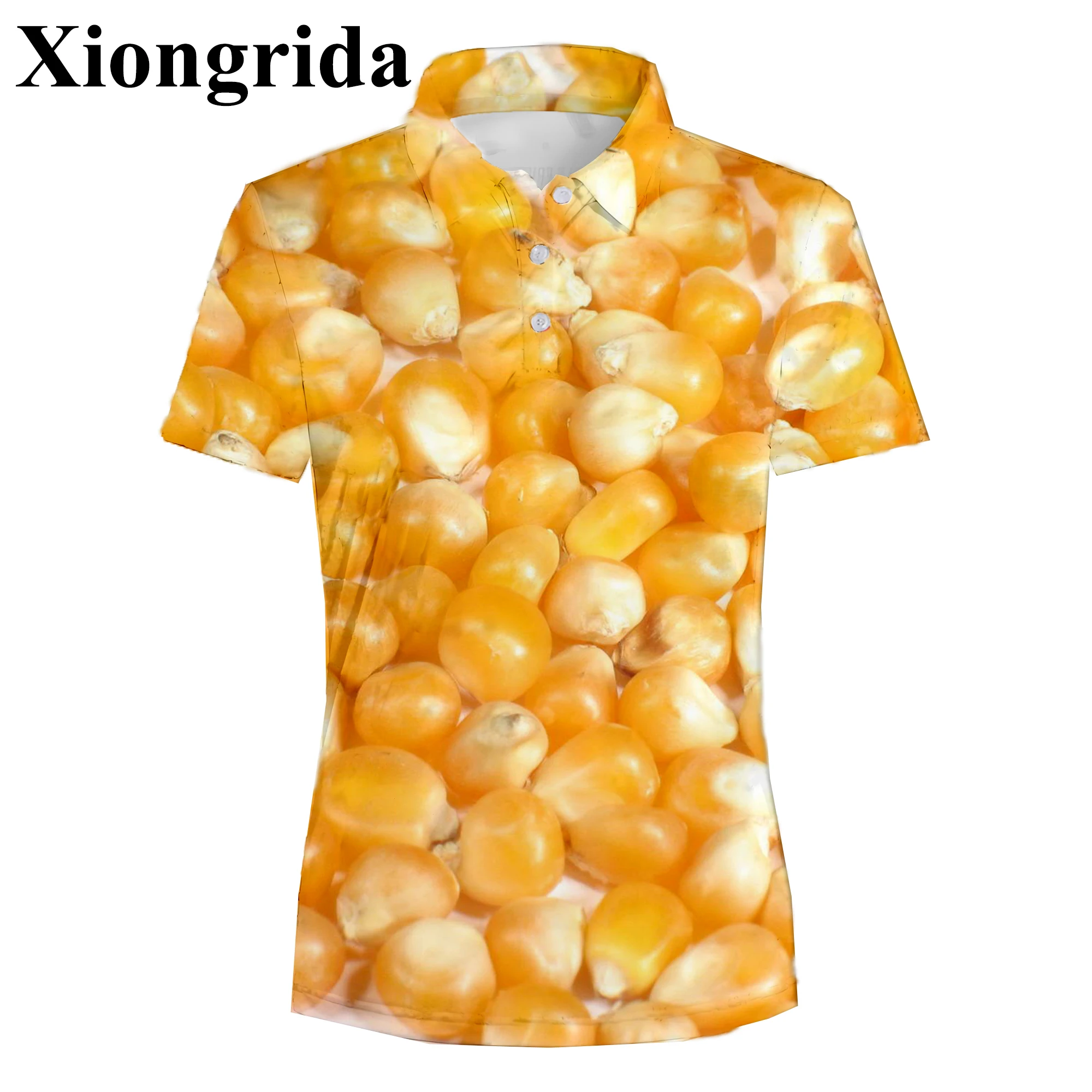 Novelty 3d Printed Corn Polo Shirt Women Summer Food Graphic Short Sleeves Loose Lapel T Shirts Tops Casual Button Tees
Novelty 3d Printed Corn Polo Shirt Women Summer Food Graphic Short Sleeves Loose Lapel T Shirts Tops Casual Button Tees