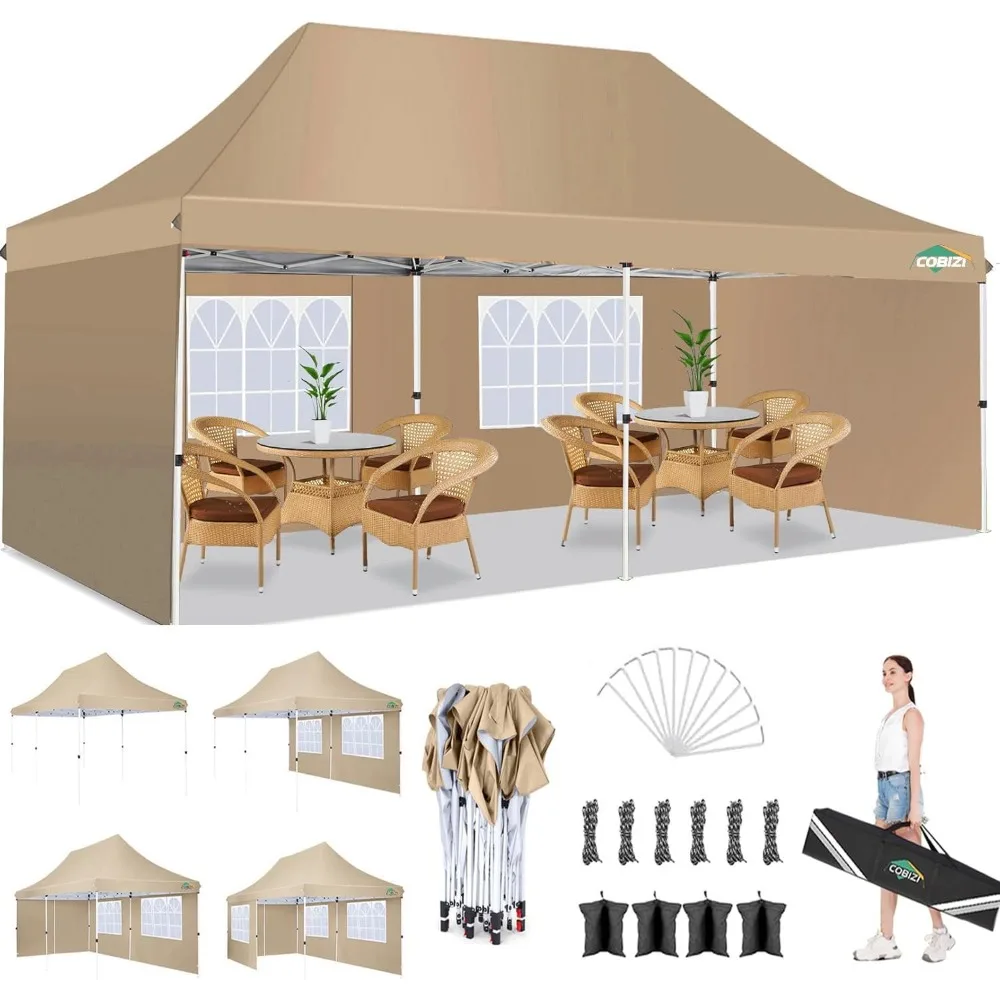 10x20 Pop Up Canopy with 4 Sidewalls, Conical Party Tent 10x20 with 3 Adjustable Height Waterproof, UV-Resistant EZ Outdoor Gaz
10x20 Pop Up Canopy with 4 Sidewalls, Conical Party Tent 10x20 with 3 Adjustable Height Waterproof, UV-Resistant EZ Outdoor Gaz