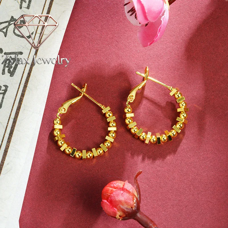 Zylax Jewelry Geometric Square Spacer Bead Hoops Women 24K Gold AU999 - Rich gold luster, unique square spacers, face-friendly,
Zylax Jewelry Geometric Square Spacer Bead Hoops Women 24K Gold AU999 - Rich gold luster, unique square spacers, face-friendly,