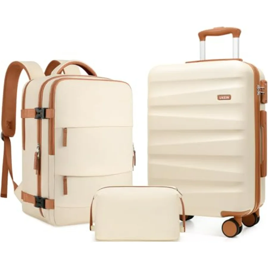 Luggage Set with Backpack, Polycarbonate Carry On Luggage Airline Approved with Spinner Wheels, Hardshell Travel Suitcase with
Luggage Set with Backpack, Polycarbonate Carry On Luggage Airline Approved with Spinner Wheels, Hardshell Travel Suitcase with