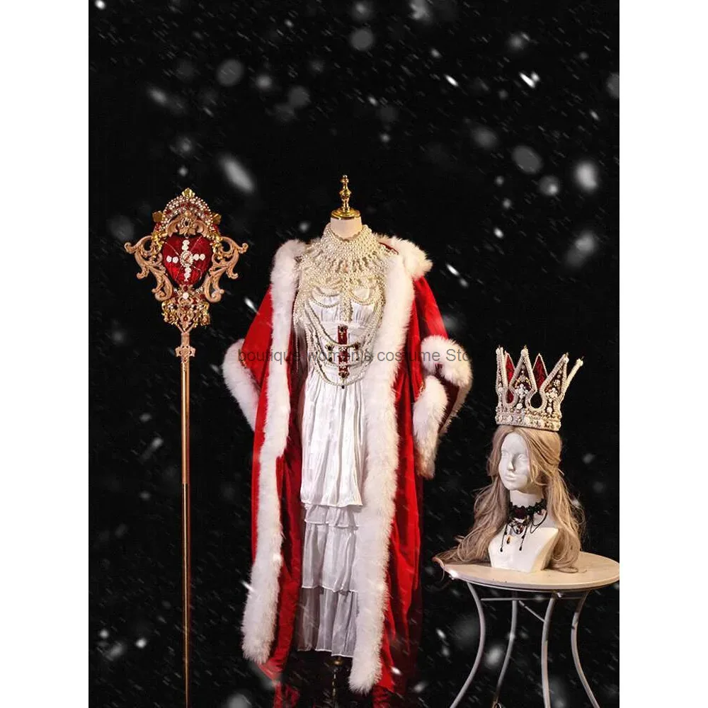 Christmas Outfit Catherine The Great Cosplay Costume Coronation Halle Ice Travel Cotton-Padded Faux Fox Fur Red Velvet Cloak
Christmas Outfit Catherine The Great Cosplay Costume Coronation Halle Ice Travel Cotton-Padded Faux Fox Fur Red Velvet Cloak