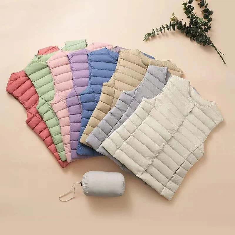 Женский 90% белый утиный пух, ультралегкий компактный теплый пуховый жилет с подкладкой, новинка 2023, женский пуховик без рукавов, пуховик
Женский 90% белый утиный пух, ультралегкий компактный теплый пуховый жилет с подкладкой, новинка 2023, женский пуховик без рукавов, пуховик