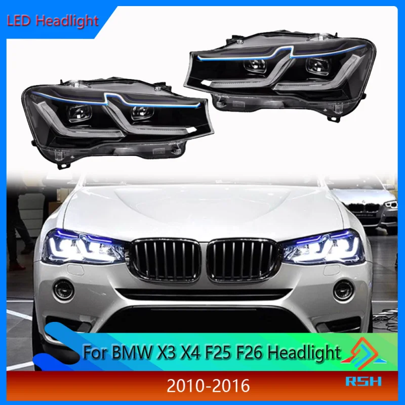 Автомобильная фара для BMW X3 F25 X4 F26 2010-2016, светодиодная фара в сборе, указатель поворота, дневные ходовые огни, передние фонари, аксессуары
Автомобильная фара для BMW X3 F25 X4 F26 2010-2016, светодиодная фара в сборе, указатель поворота, дневные ходовые огни, передние фонари, аксессуары
