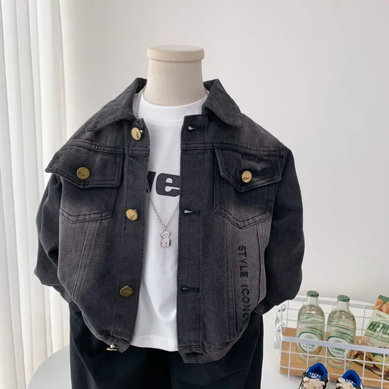 Boys' Denim Jacket Spring Autumn New Korean Version Children's Casual Stylish Coat for Kids 2 4 6 8 9Y
Boys' Denim Jacket Spring Autumn New Korean Version Children's Casual Stylish Coat for Kids 2 4 6 8 9Y