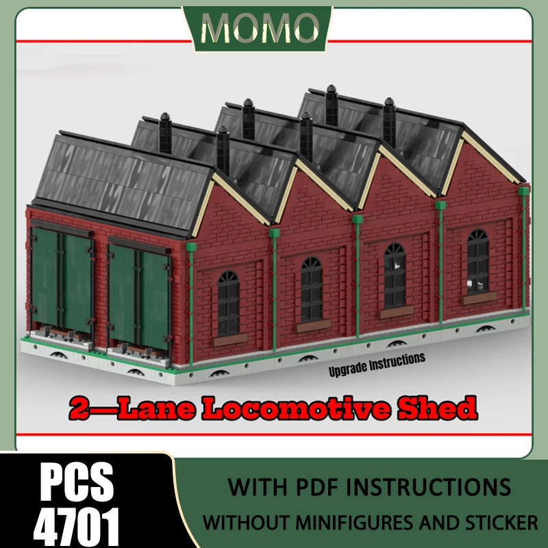 City Street View Model Moc Building Blocks 2-Lane Locomotive Shed Model Technology Brick DIY Assembly Construction Holiday Toys
City Street View Model Moc Building Blocks 2-Lane Locomotive Shed Model Technology Brick DIY Assembly Construction Holiday Toys