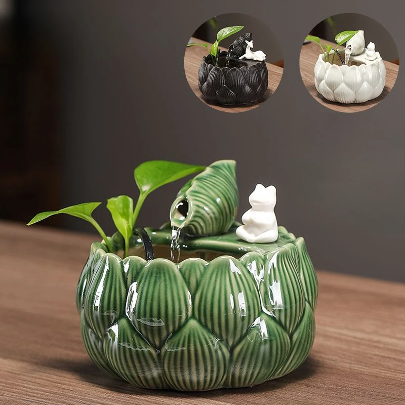 Office Ceramic Fountain Meditation Calming Waterfall Hydroponic Vase Fish Tank Feng Shui Water Feature Home Decor Powered
Office Ceramic Fountain Meditation Calming Waterfall Hydroponic Vase Fish Tank Feng Shui Water Feature Home Decor Powered