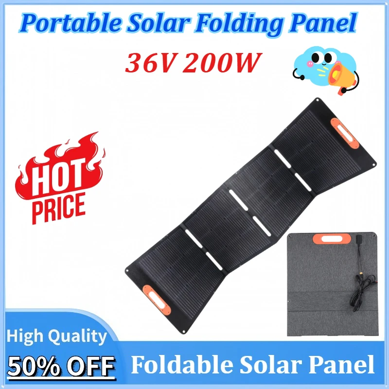 New 36V 200W Flexible Solar Charger Foldable Solar Panel Waterproof For Portable Power Station Generator Outdoor Travel Camping 
New 36V 200W Flexible Solar Charger Foldable Solar Panel Waterproof For Portable Power Station Generator Outdoor Travel Camping