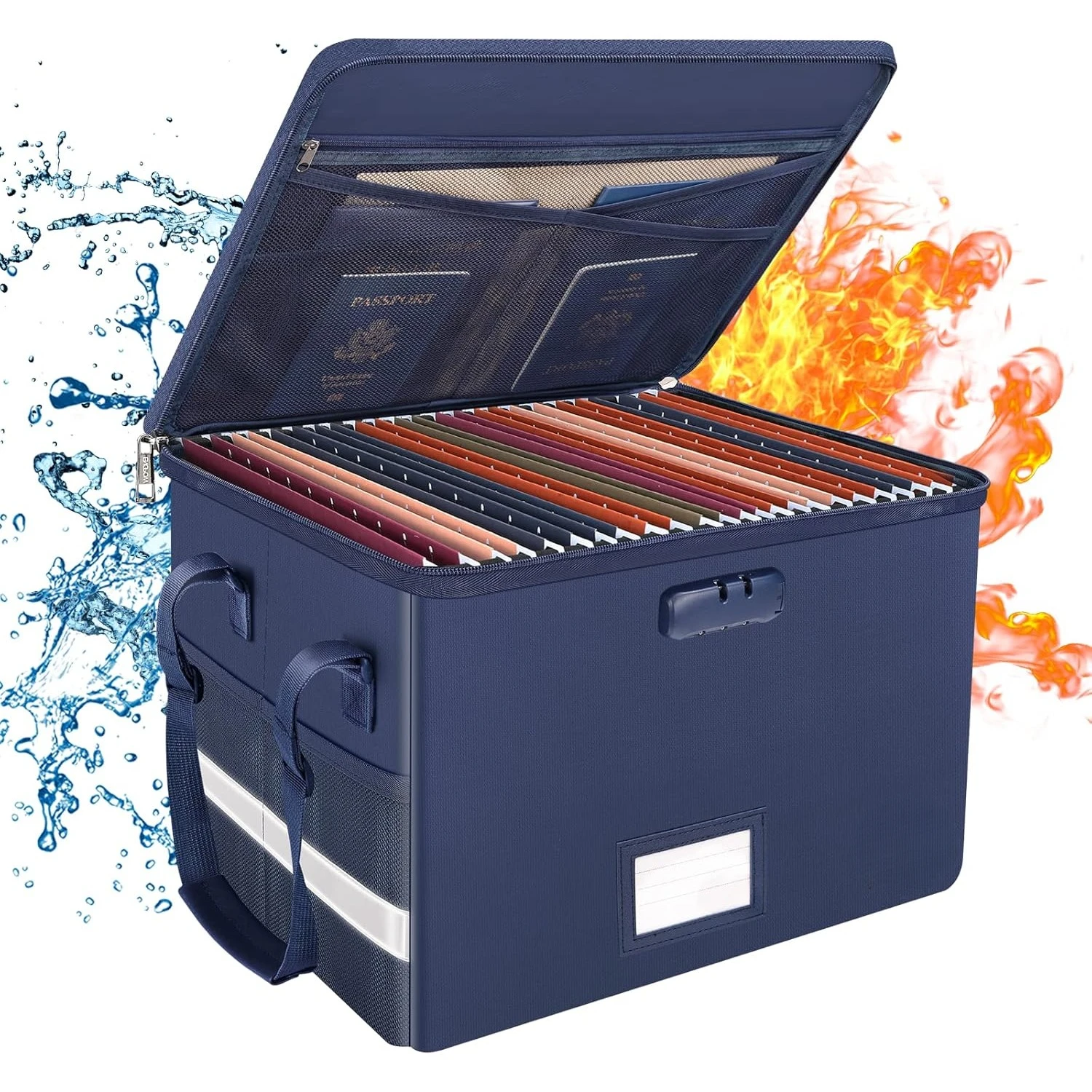 File Box with Lock, Fireproof Document Box with Zipper&Pockets, Collapsible File Organizer Filing Storage Cabinet with Handle
File Box with Lock, Fireproof Document Box with Zipper&Pockets, Collapsible File Organizer Filing Storage Cabinet with Handle