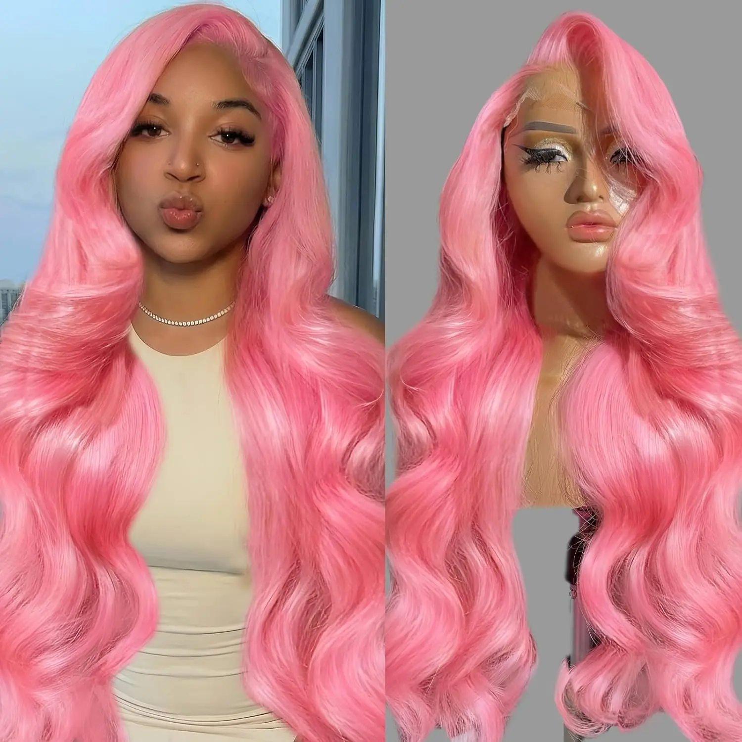 28 Inch Pink Human Hair Wig 13x6 Body Wave HD Lace Front Wigs Human Hair Pre Plucked 220 Density Pink HD Lace Frontal Wigs 13x6
28 Inch Pink Human Hair Wig 13x6 Body Wave HD Lace Front Wigs Human Hair Pre Plucked 220 Density Pink HD Lace Frontal Wigs 13x6