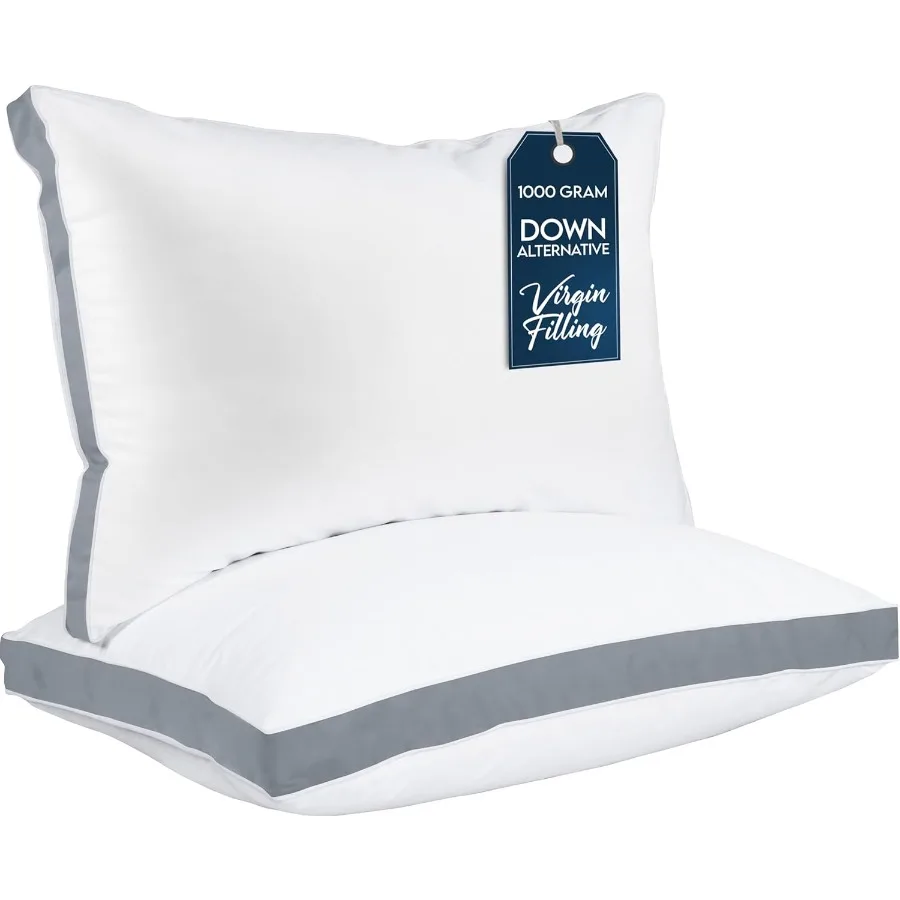 Bed Pillows for Sleeping Queen Size Grey Set of 2 Cooling Hotel Quality Gusseted Pillow for Back Stomach or Side Sleepers Ideal
Bed Pillows for Sleeping Queen Size Grey Set of 2 Cooling Hotel Quality Gusseted Pillow for Back Stomach or Side Sleepers Ideal