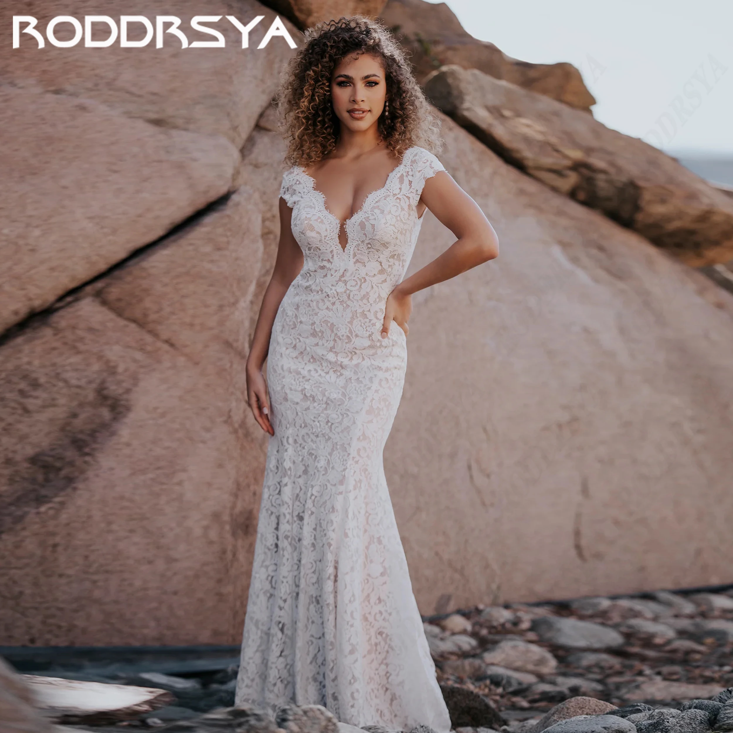 RODDRSYA Bespoke Floral Lace Gown Cap Sleeve Deep V Neck Mermaid Outline Bridal Gowns For Woman Long Wedding Dresses Customized
RODDRSYA Bespoke Floral Lace Gown Cap Sleeve Deep V Neck Mermaid Outline Bridal Gowns For Woman Long Wedding Dresses Customized