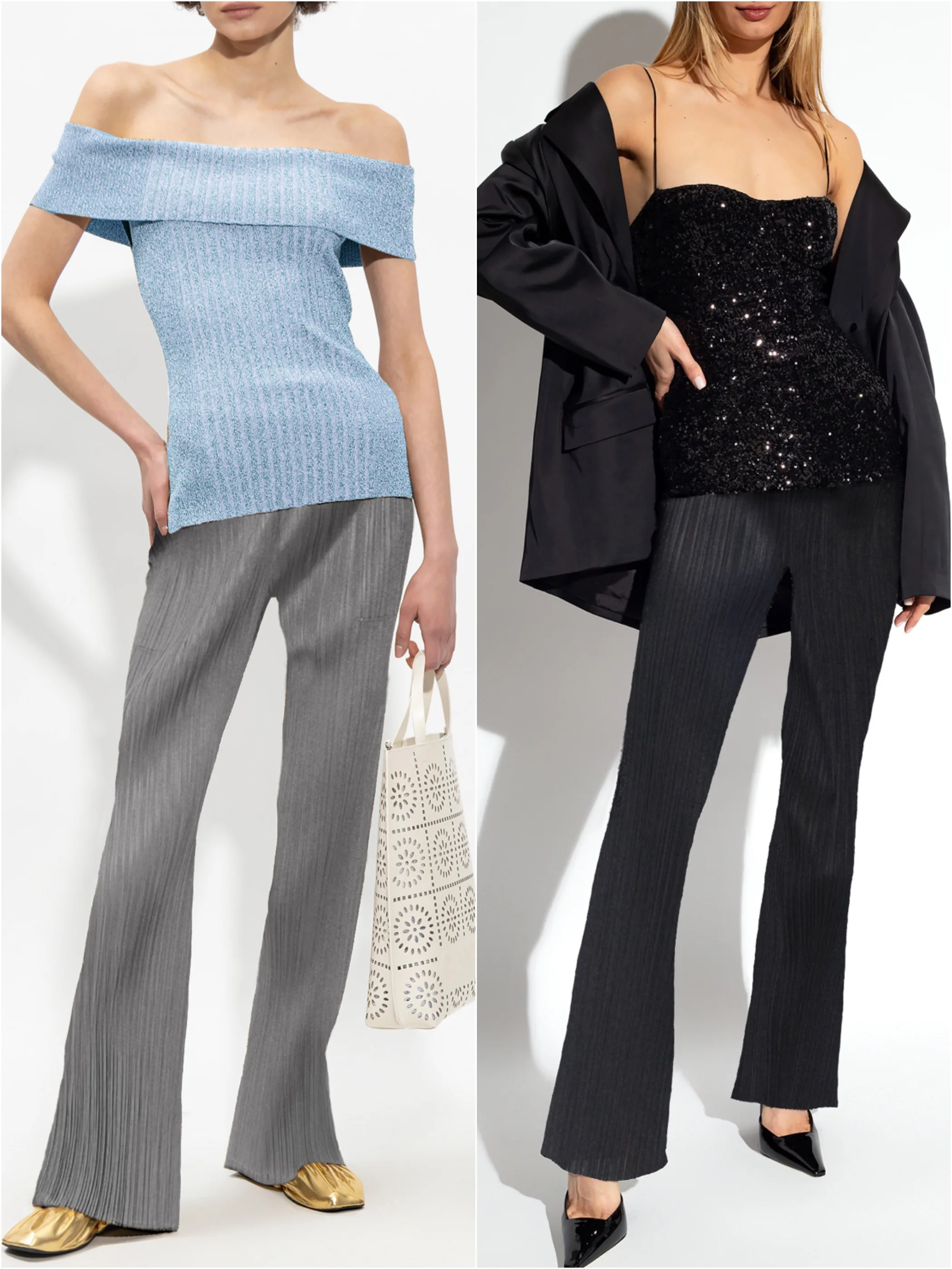 High Waist Pleated Pants Sensation Drape Airy Micro Flared Pants Optical Sensation Natural Waist Polyester Fiber Commute Style
High Waist Pleated Pants Sensation Drape Airy Micro Flared Pants Optical Sensation Natural Waist Polyester Fiber Commute Style