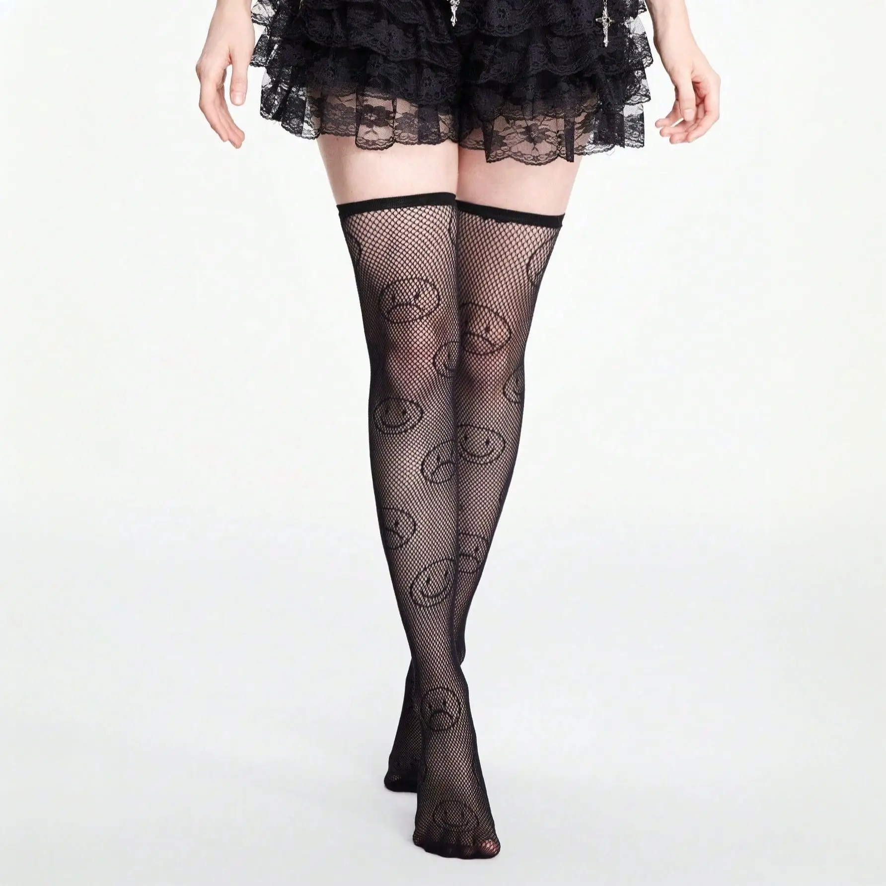 Personalized Expression Women Hollowed Out Knee High Socks Mesh Smiling Face Sad Face Playful Thigh-High Black Stockings
Personalized Expression Women Hollowed Out Knee High Socks Mesh Smiling Face Sad Face Playful Thigh-High Black Stockings