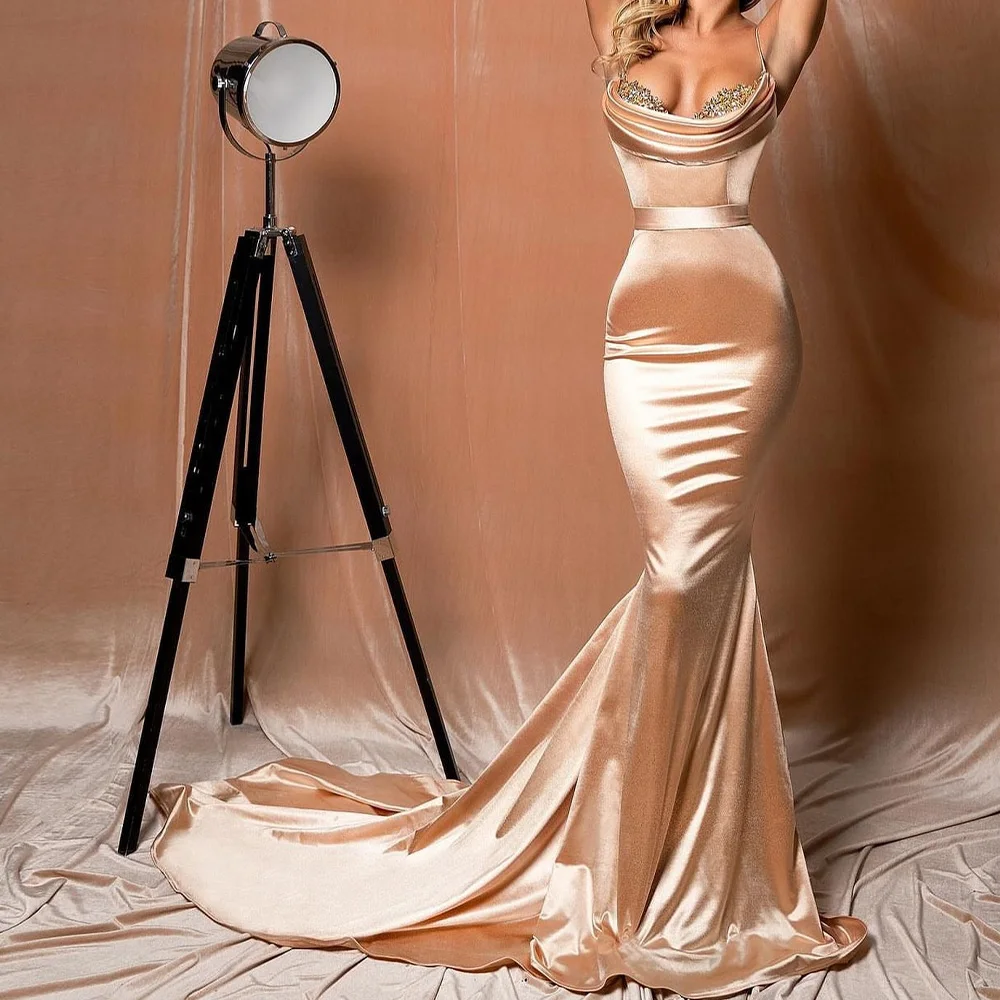 Exquisite Pleats Belt Crystal Spaghetti Straps Party Gowns Graceful Mermaid Sweetheart Velvet Evening Dresses vestidos de fiesta
Exquisite Pleats Belt Crystal Spaghetti Straps Party Gowns Graceful Mermaid Sweetheart Velvet Evening Dresses vestidos de fiesta