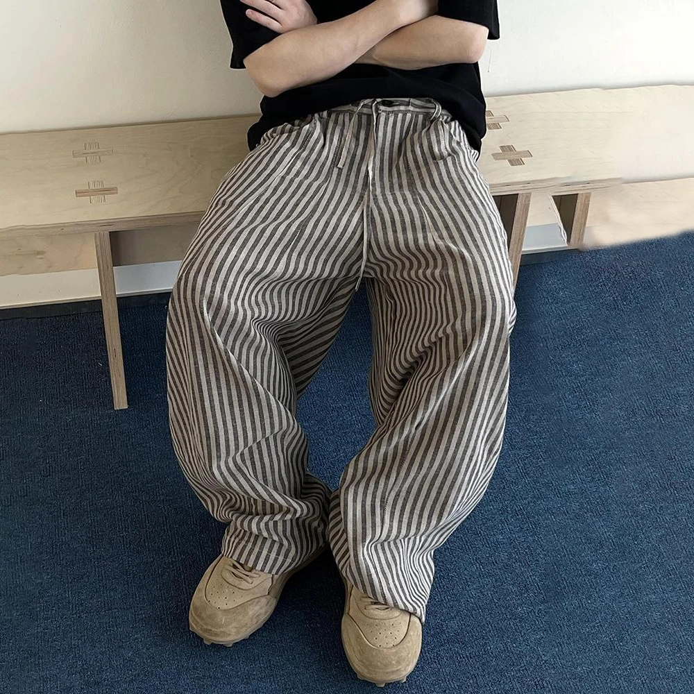 Mens Trousers Striped Wilderness Style Casual Pants Streetwear Personality Niche Comfortable Straight Pants Men'S Clothing 2024
Mens Trousers Striped Wilderness Style Casual Pants Streetwear Personality Niche Comfortable Straight Pants Men'S Clothing 2024