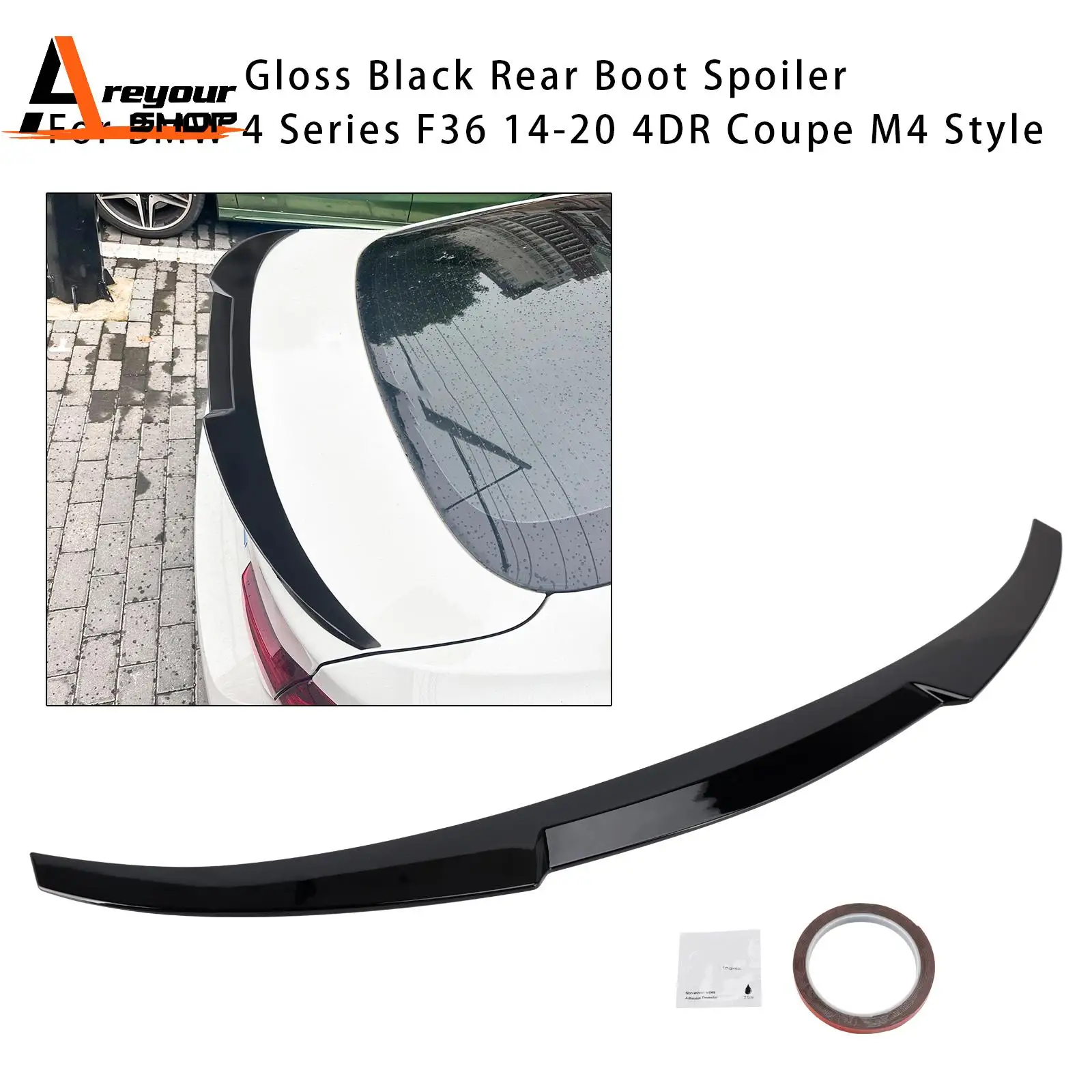 Areyourshop Gloss Black Rear Boot Spoiler for BMW 4 Series F36 2014-2020 4DR Coupe M4 Style
Areyourshop Gloss Black Rear Boot Spoiler for BMW 4 Series F36 2014-2020 4DR Coupe M4 Style
