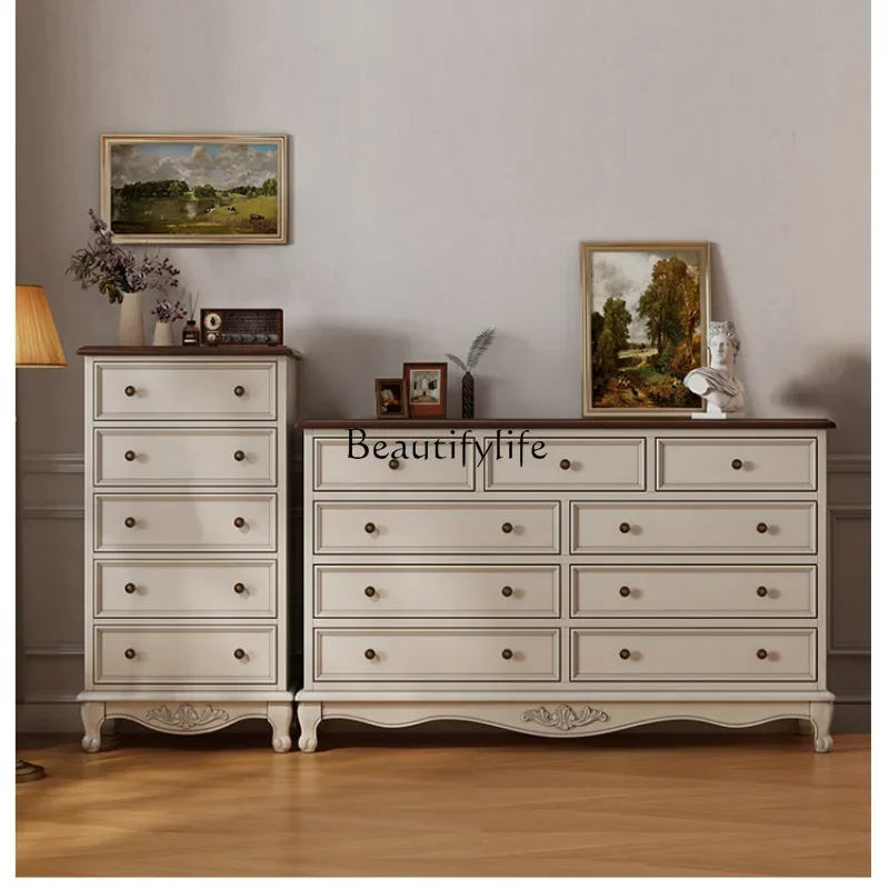 FG40American retro chest of drawers living room solid wood storage locker small apartment
FG40American retro chest of drawers living room solid wood storage locker small apartment