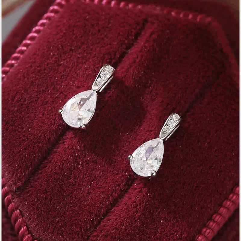 Earrings Silver 925 Jewelry Waterdrop Elegant Versatile Women's Earrings Zircon Pendientes Mujer
Earrings Silver 925 Jewelry Waterdrop Elegant Versatile Women's Earrings Zircon Pendientes Mujer