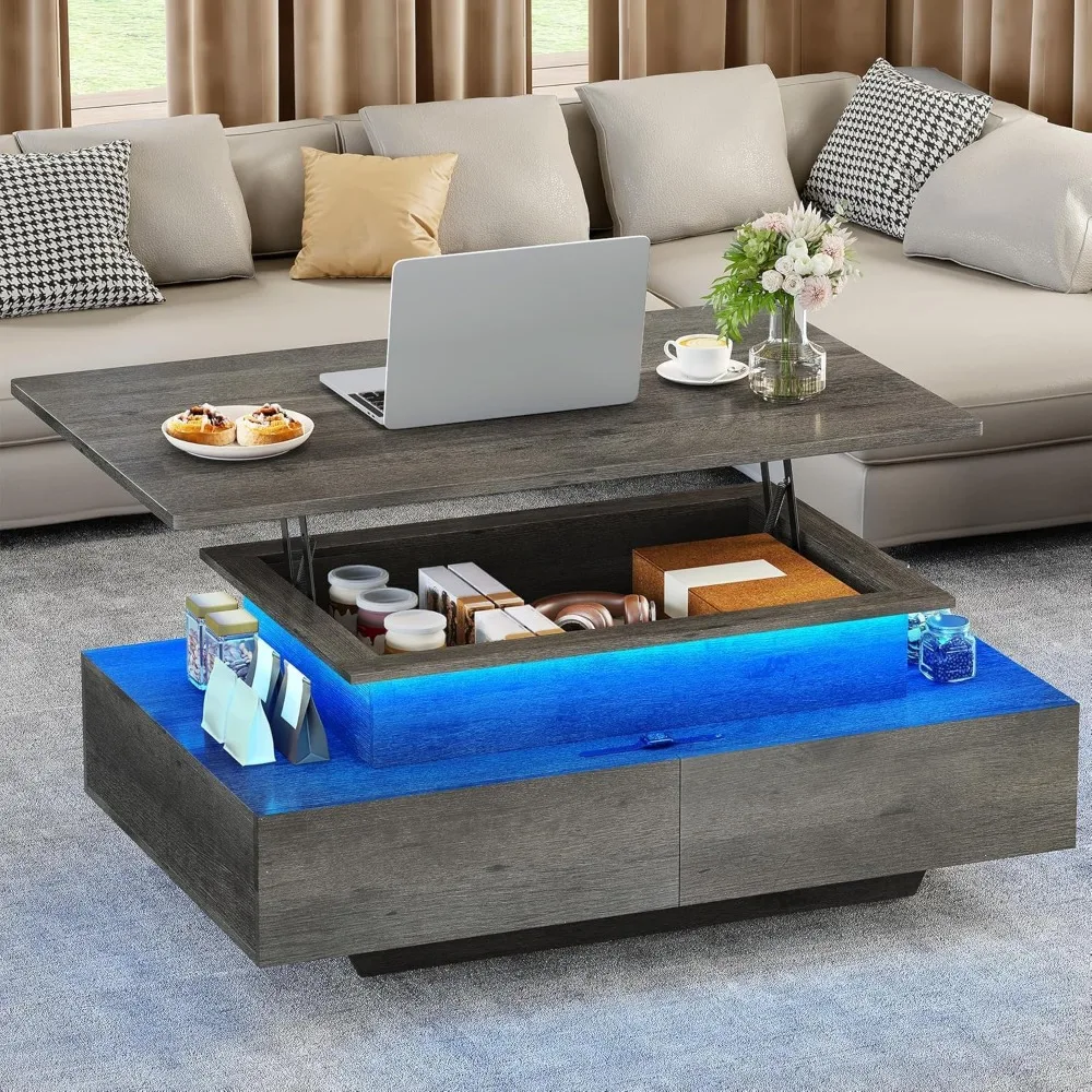 Modern Storage Coffee Table with Lift Top and LED Lighting for Living Room, 4 Drawers, Smart Design
Modern Storage Coffee Table with Lift Top and LED Lighting for Living Room, 4 Drawers, Smart Design