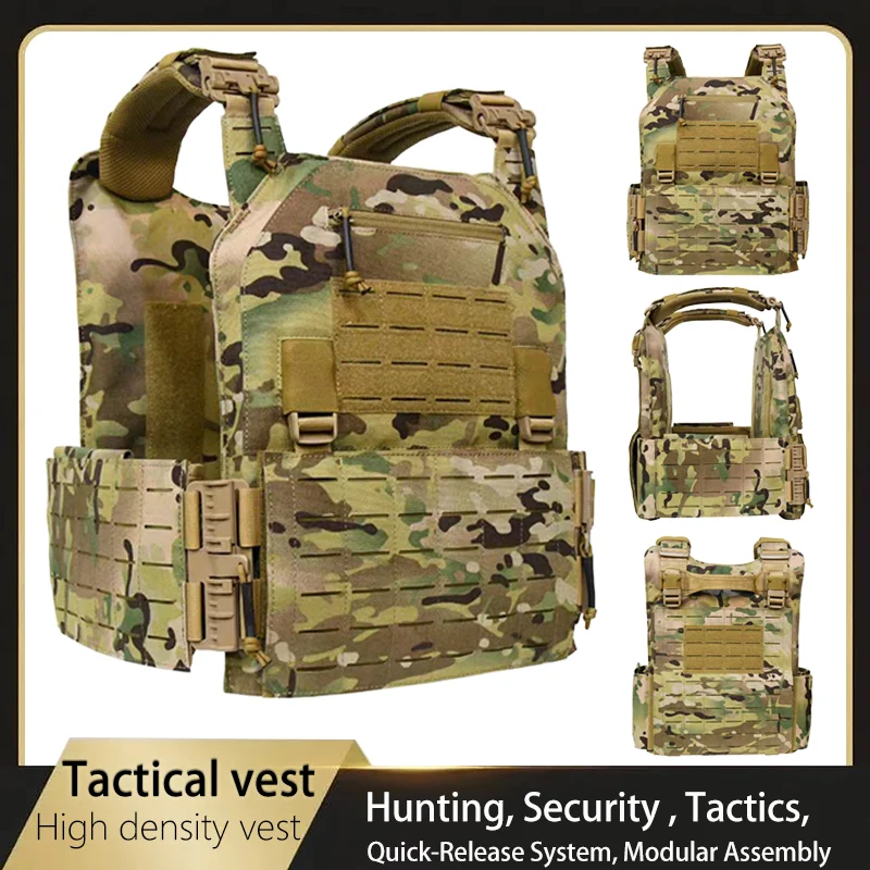 Тактический жилет-плитоносец Molle с системой быстрого сброса, для охоты и активного отдыха, защитное снаряжение, камуфляжный жилет высокой плотности
Тактический жилет-плитоносец Molle с системой быстрого сброса, для охоты и активного отдыха, защитное снаряжение, камуфляжный жилет высокой плотности