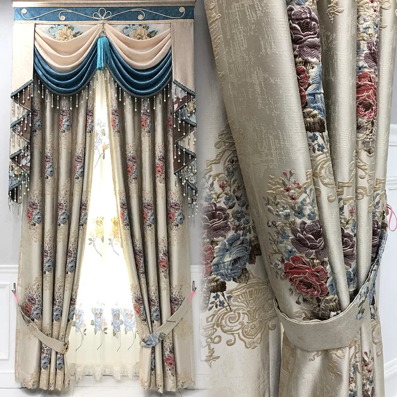 Luxury European Curtains Customized Villas Living Rooms Bedrooms Luxurious Atmosphere French American Jacquard Shading Fabric
Luxury European Curtains Customized Villas Living Rooms Bedrooms Luxurious Atmosphere French American Jacquard Shading Fabric