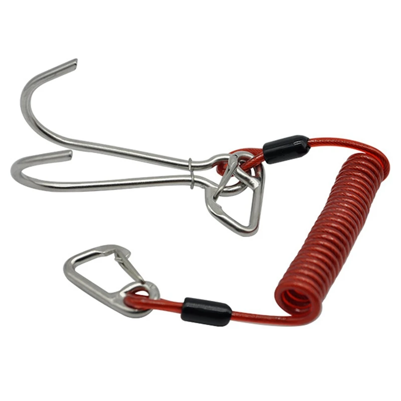 Stainless Steel Reef Hook Spiral Coil Spring Cord Hook Dive Safety Accessory Red
Stainless Steel Reef Hook Spiral Coil Spring Cord Hook Dive Safety Accessory Red