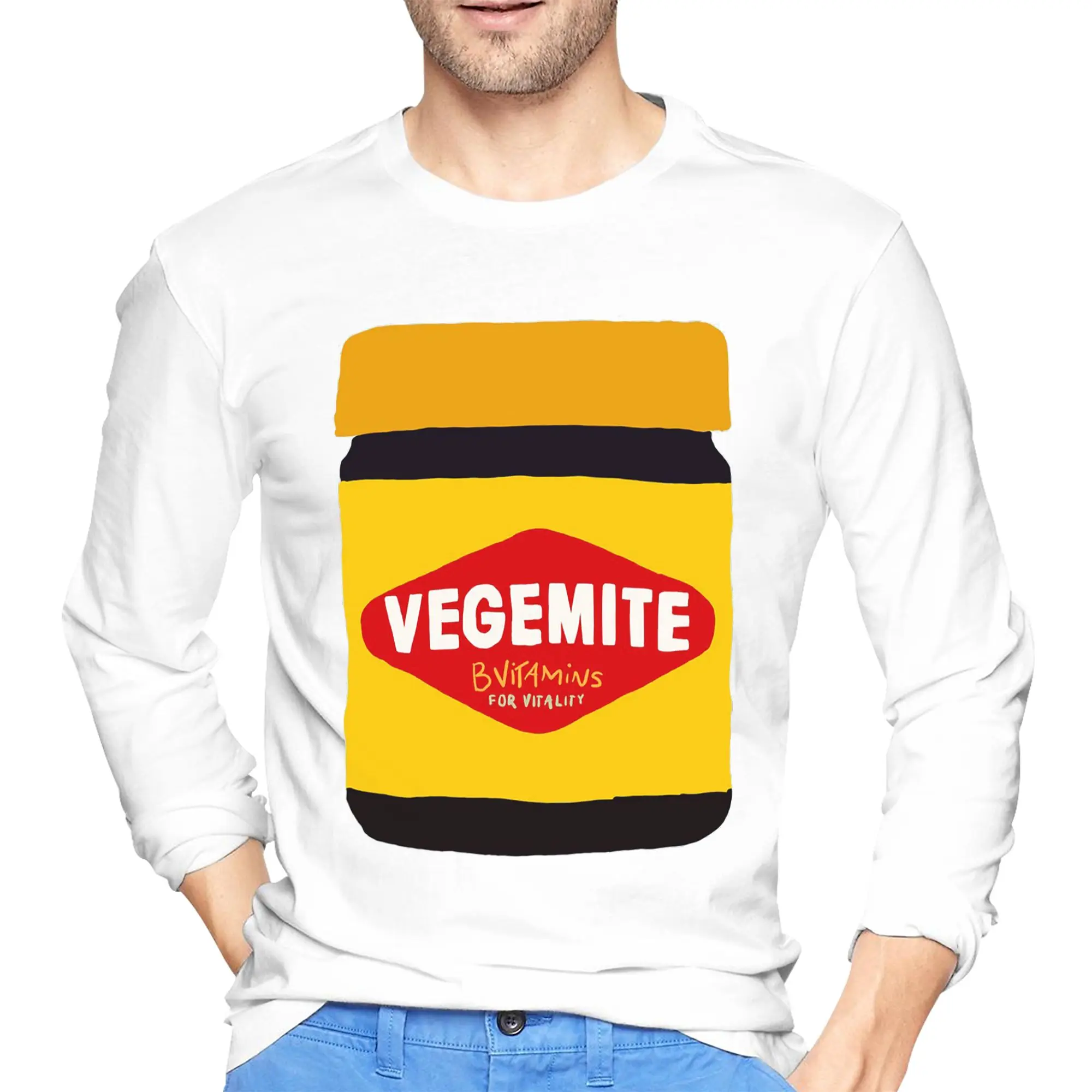 Vegemite Men's Long Sleeved T-shirt Casual Round Neck T shirts Spring and Autumn Men tops
Vegemite Men's Long Sleeved T-shirt Casual Round Neck T shirts Spring and Autumn Men tops