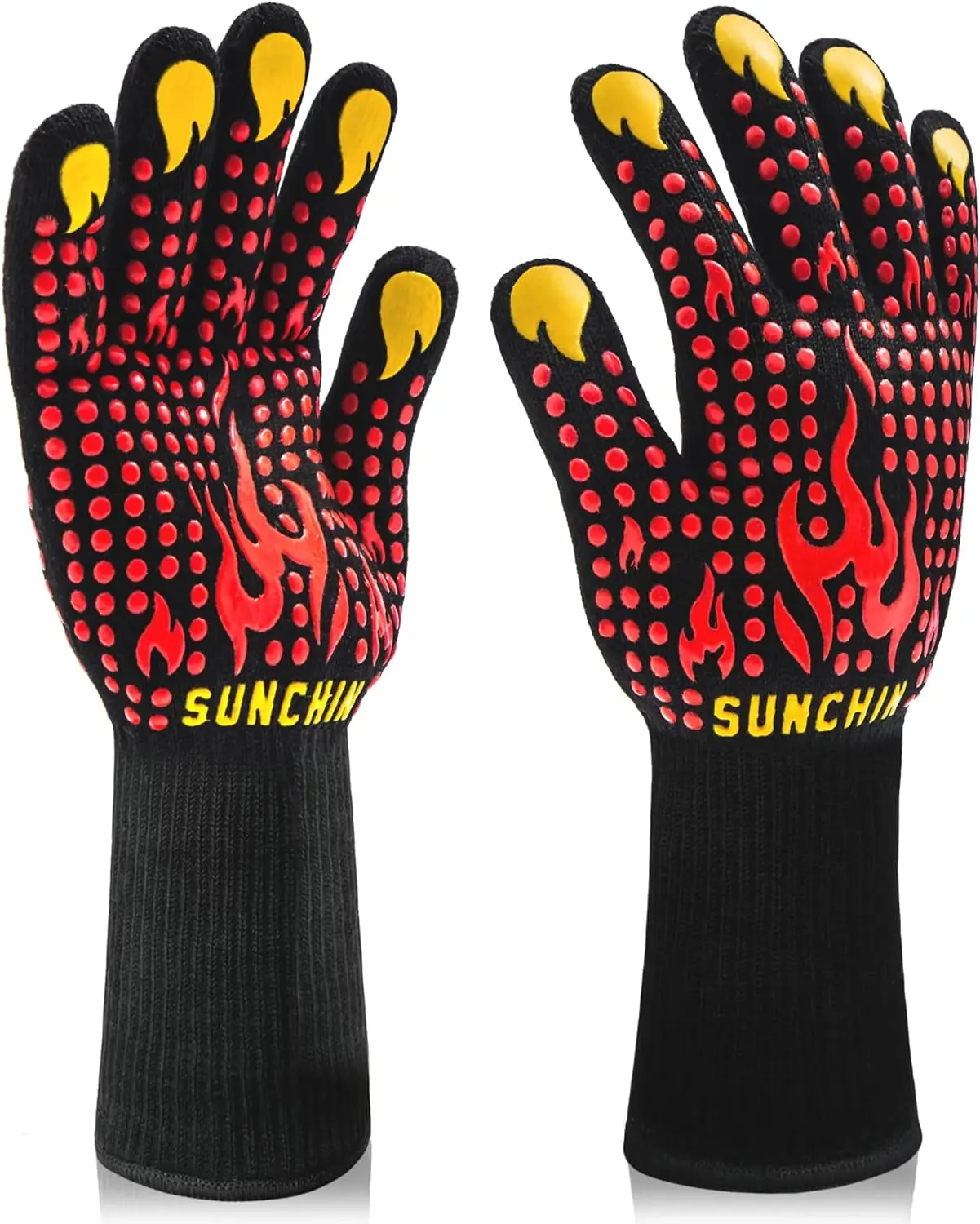 BBQ Fireproof Gloves, Grill Cut-Resistant 1472°F Heat Resistant Gloves, Non-Slip Silicone Oven Gloves, Kitchen Safe Cooking Gloves for Oven Mitts,Barbecue,Cooking, Frying,13 Inch 2pc
BBQ Fireproof Gloves, Grill Cut-Resistant 1472°F Heat Resistant Gloves, Non-Slip Silicone Oven Gloves, Kitchen Safe Cooking Gloves for Oven Mitts,Barbecue,Cooking, Frying,13 Inch 2pc