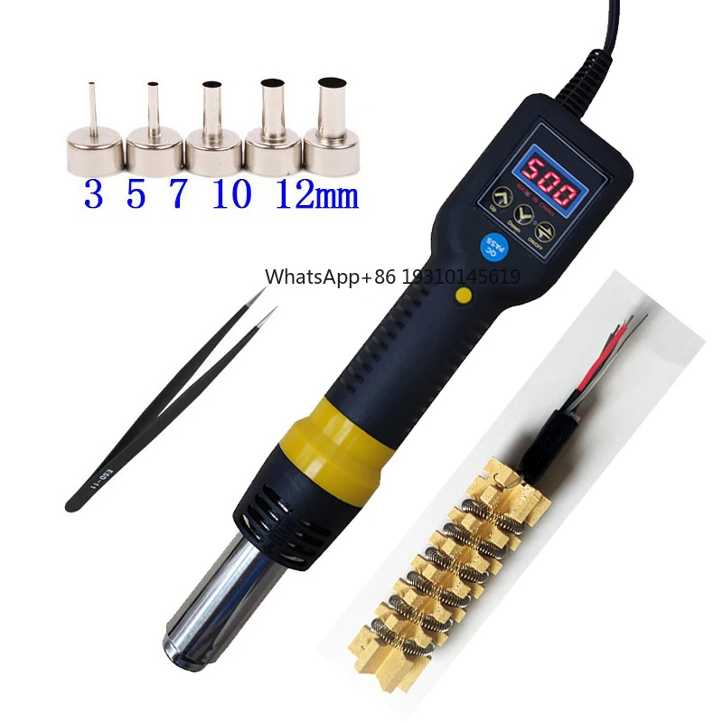 Portable Hot Air Gun 835D, LED Display Rework Station, Heat Gun Hair Dryer, SMD Soldering & Desoldering Heat Tool
Portable Hot Air Gun 835D, LED Display Rework Station, Heat Gun Hair Dryer, SMD Soldering & Desoldering Heat Tool