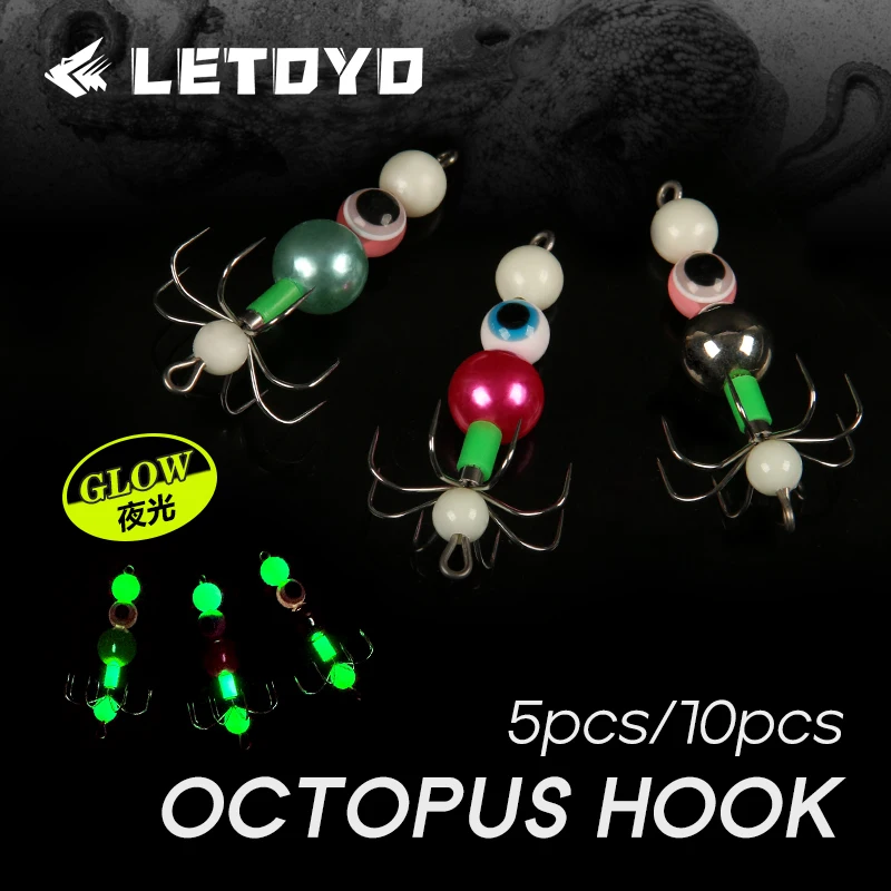 LETOYO 4,5 г плавающий крючок для осьминога, светящаяся приманка для кальмара, искусственная приманка для рыбалки в виде осьминога Webfoot, приманка для морской рыбалки
LETOYO 4,5 г плавающий крючок для осьминога, светящаяся приманка для кальмара, искусственная приманка для рыбалки в виде осьминога Webfoot, приманка для морской рыбалки