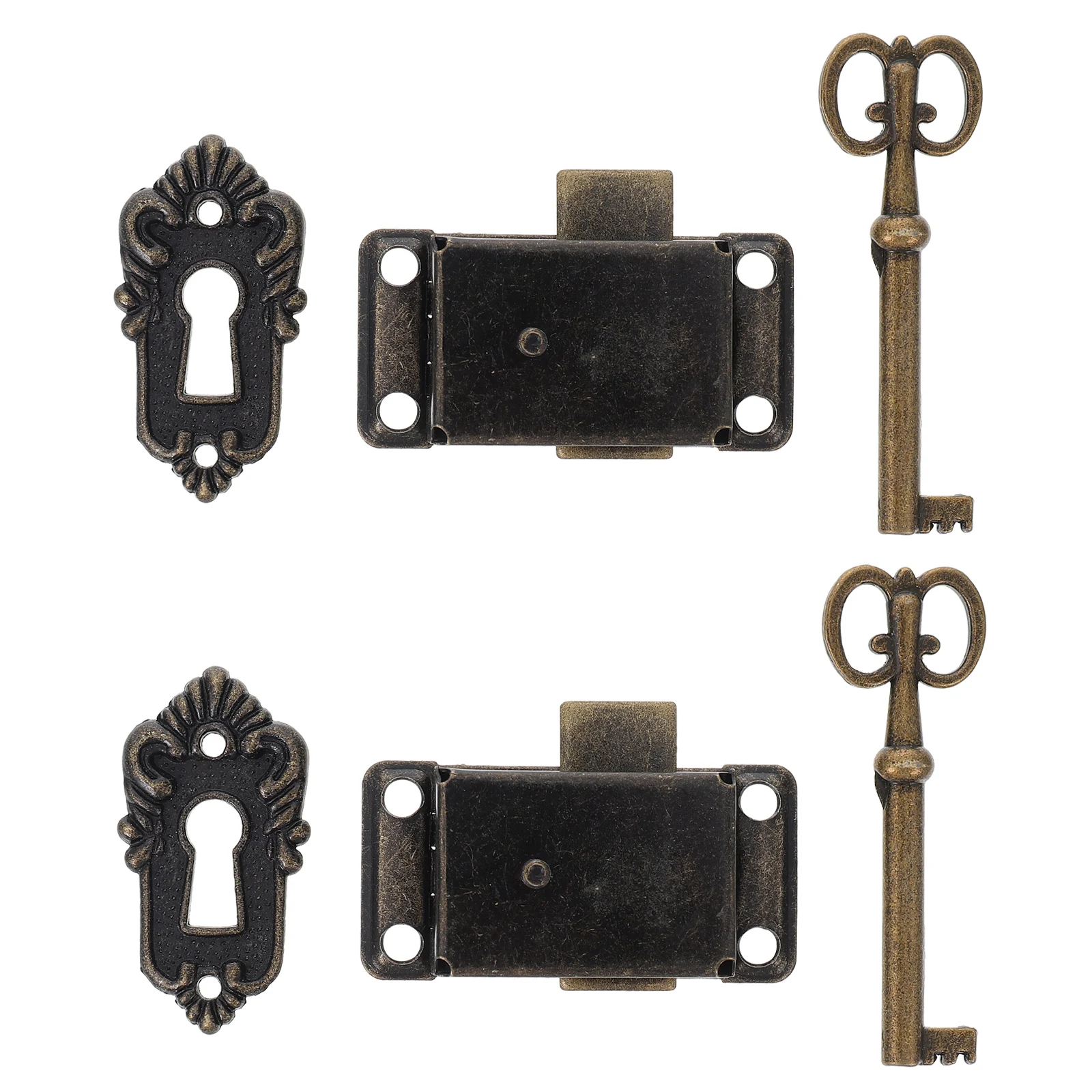 2pcs Drawer Vintage Cabinet Latches Metal Hardware Decorative Furniture Locks for Jewelry Boxes Cupboard Door Locks
2pcs Drawer Vintage Cabinet Latches Metal Hardware Decorative Furniture Locks for Jewelry Boxes Cupboard Door Locks