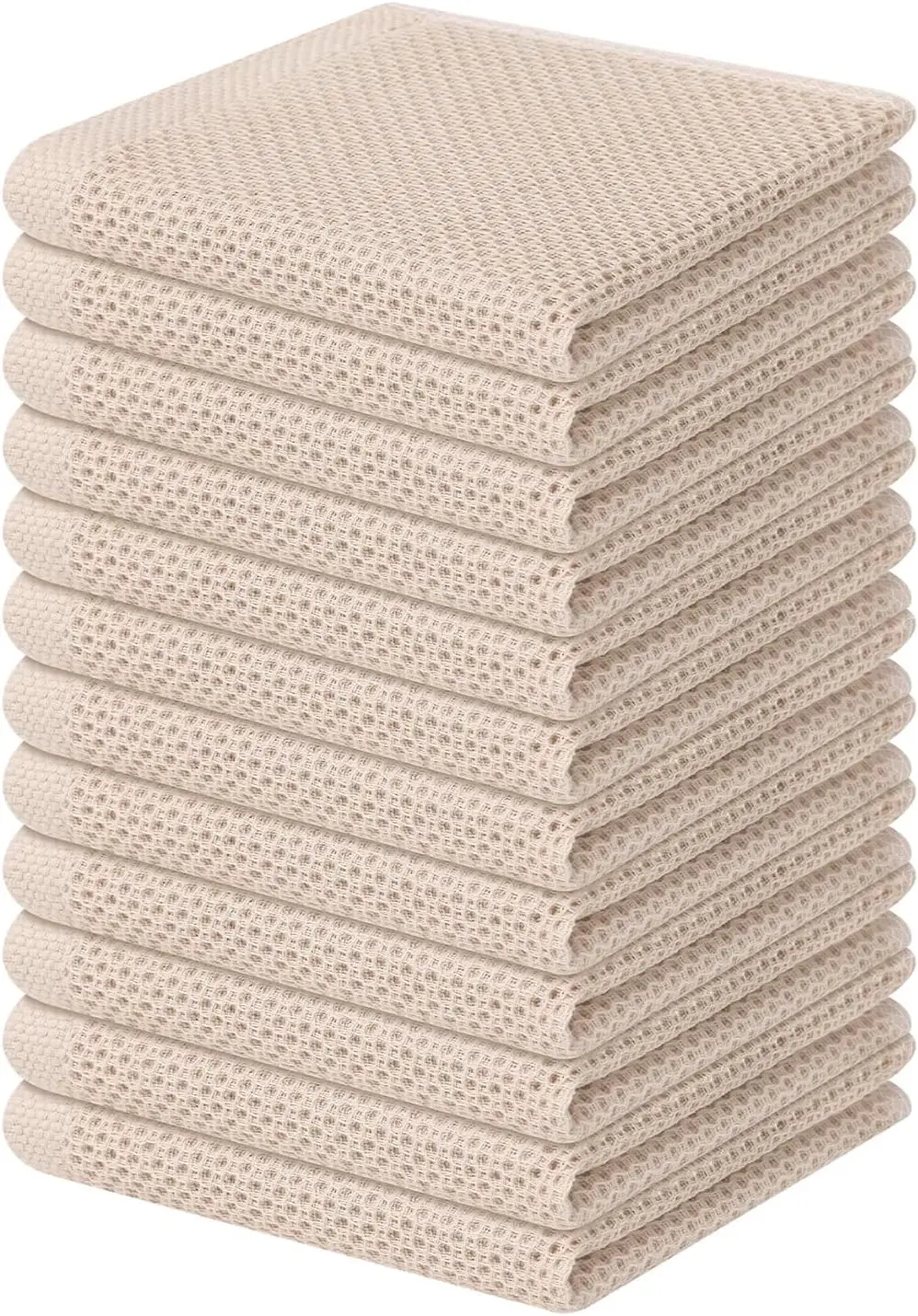 100% Cotton Waffle Weave Kitchen Dish Cloths, Ultra Soft Absorbent Quick Drying Dish Towels, 12 x 12 Inches, 12-Pack, Beige
100% Cotton Waffle Weave Kitchen Dish Cloths, Ultra Soft Absorbent Quick Drying Dish Towels, 12 x 12 Inches, 12-Pack, Beige