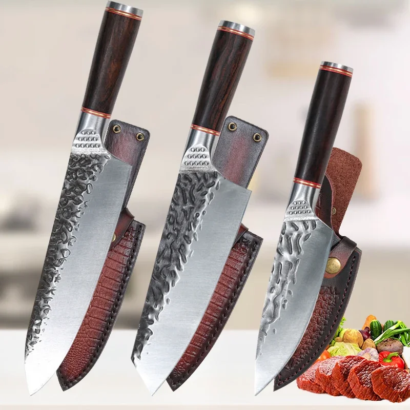 High Carbon Steel Santoku Knife Handmade Butcher Chef Knife Razor Sharp Cleaver for Meat Fish Cutting Tools
High Carbon Steel Santoku Knife Handmade Butcher Chef Knife Razor Sharp Cleaver for Meat Fish Cutting Tools