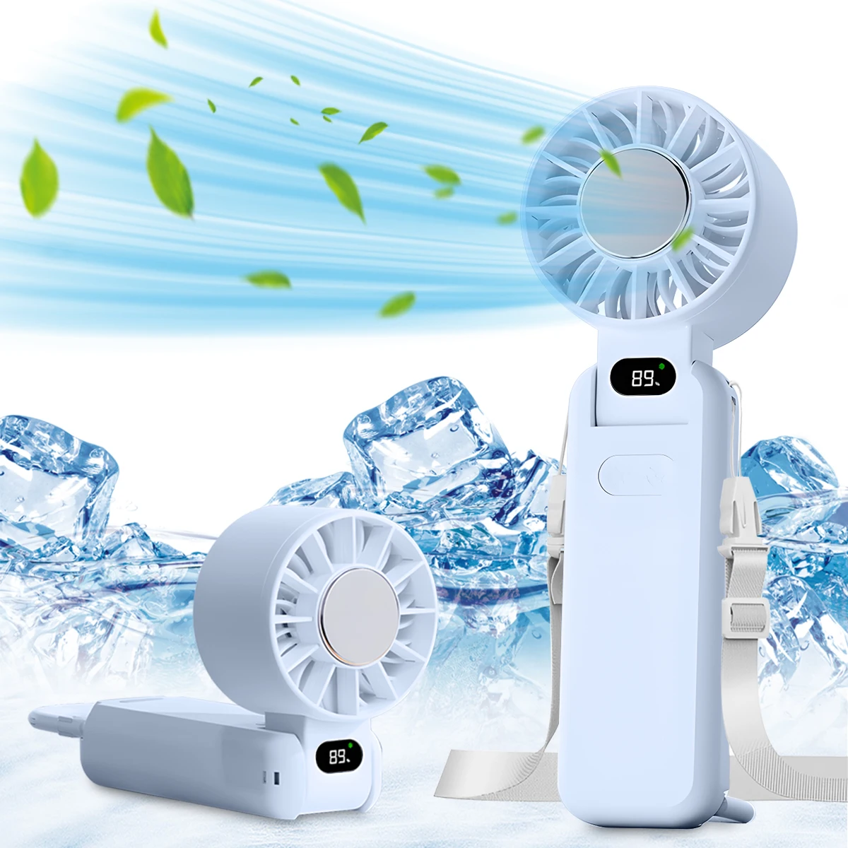 Portable Summer Handheld Small Fan Cooling Ice Pack Hanging Neck Fan Digital Display 5-speed Speed Regulation Turbo Fan
Portable Summer Handheld Small Fan Cooling Ice Pack Hanging Neck Fan Digital Display 5-speed Speed Regulation Turbo Fan