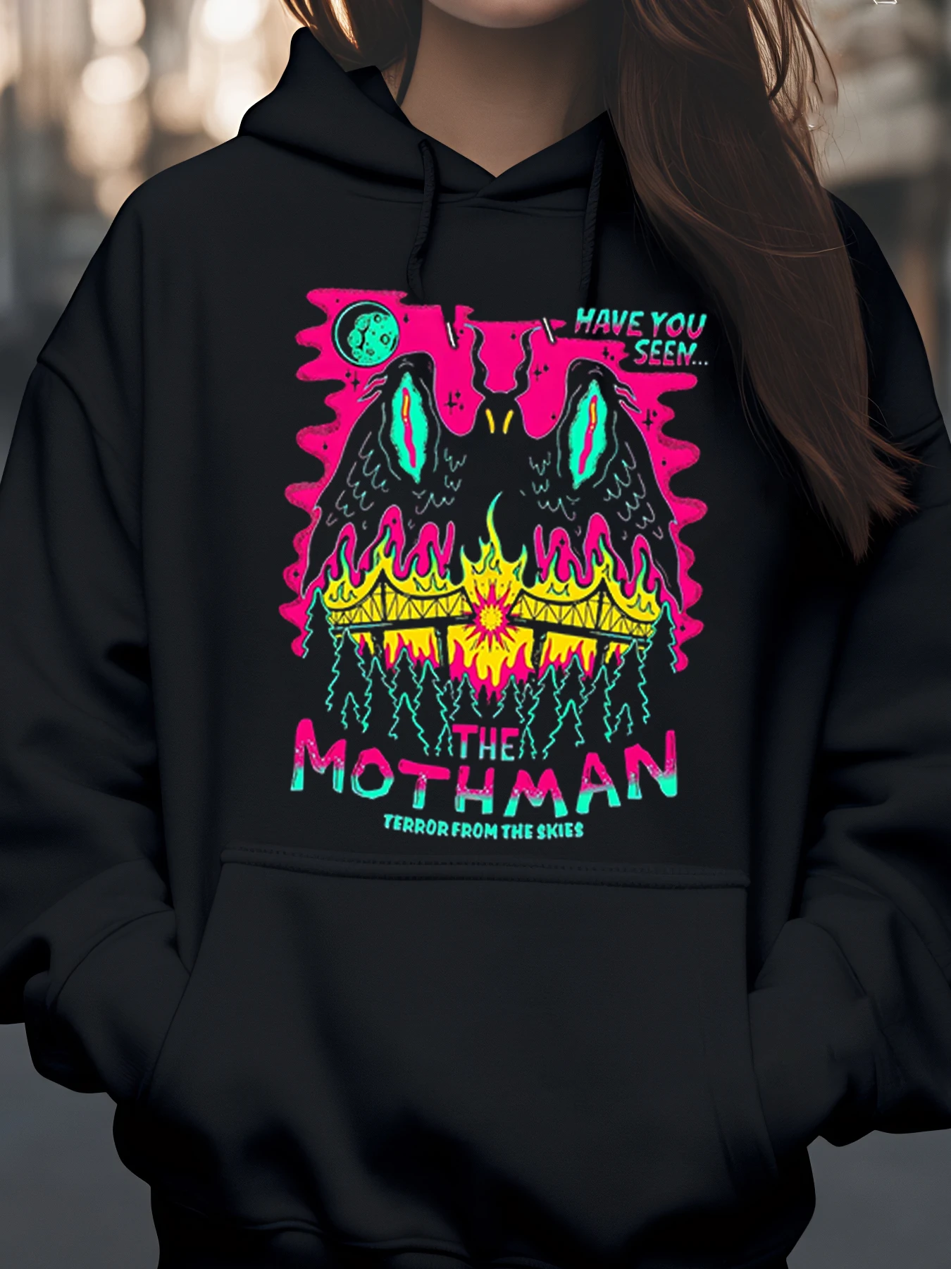 Толстовка с капюшоном на Хэллоуин с графическим принтом Mothman для женщин и мужчин, повседневная одежда, праздничный наряд
Толстовка с капюшоном на Хэллоуин с графическим принтом Mothman для женщин и мужчин, повседневная одежда, праздничный наряд