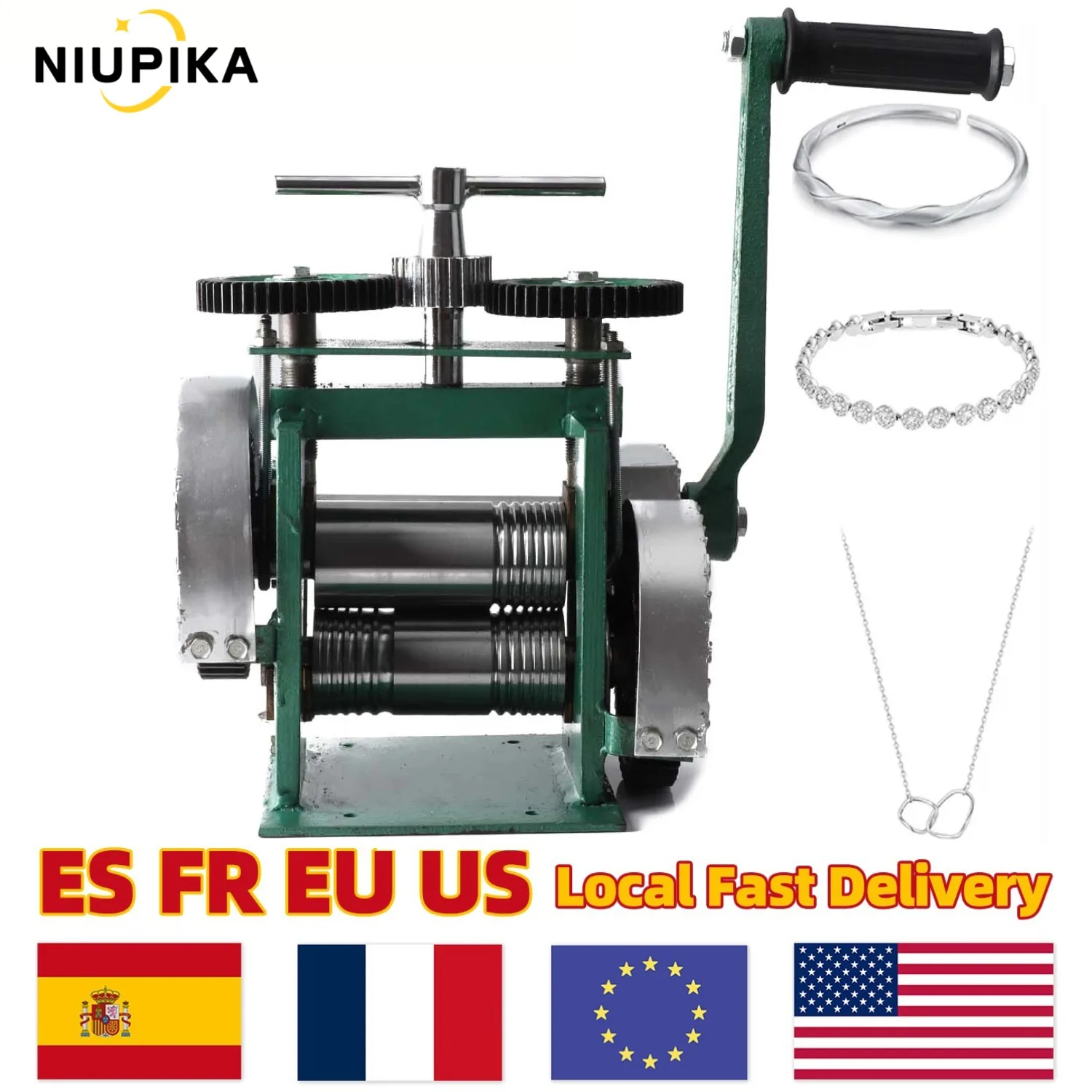 NIUPIKA ювелирный прокатный станок 3-в-1 золото серебро инструменты для изготовления ювелирных изделий проволочный пресс прокатный станок для изготовления металлических ювелирных изделий
NIUPIKA ювелирный прокатный станок 3-в-1 золото серебро инструменты для изготовления ювелирных изделий проволочный пресс прокатный станок для изготовления металлических ювелирных изделий
