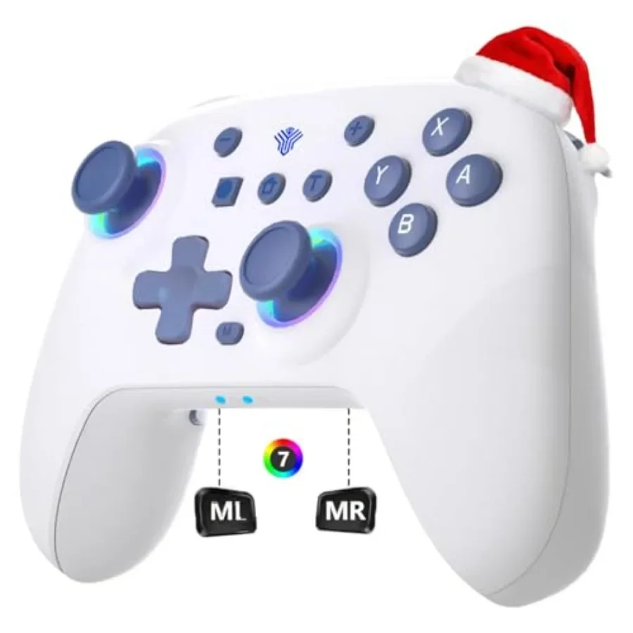 Switch Controller for Switch 2, Switch Pro Controller for Switch/OLED/Lite/PC with 7 Colors LED Light/3-level TURBO Adjustable,
Switch Controller for Switch 2, Switch Pro Controller for Switch/OLED/Lite/PC with 7 Colors LED Light/3-level TURBO Adjustable,