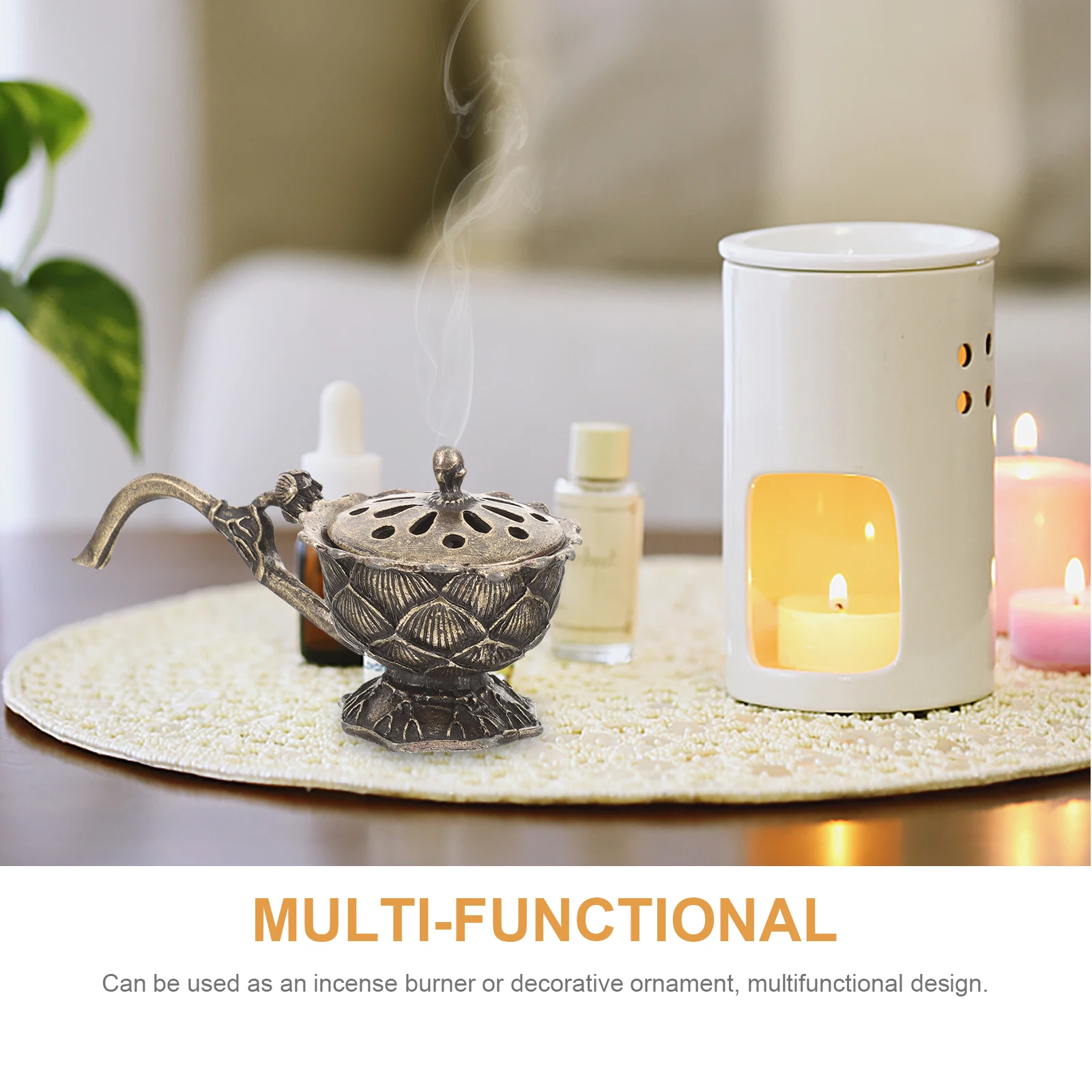 Retro Censer Incense Burner Decorative Mini Ancient Copper Design for Desktop Bookshelf Indoor Ornament Metal Holder
Retro Censer Incense Burner Decorative Mini Ancient Copper Design for Desktop Bookshelf Indoor Ornament Metal Holder