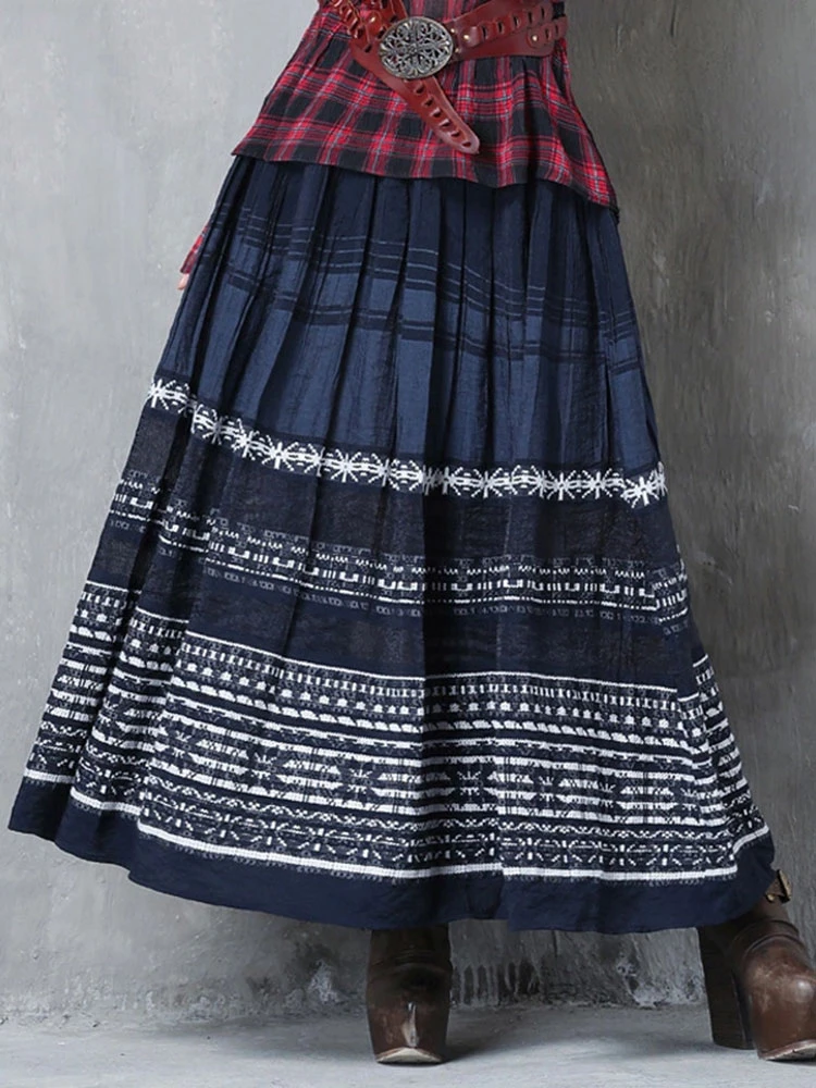 2025 Spring New Arrival Elastic Waist Long Skirt Vintage Embroidery Pleated Large Swing Women Skirts T290
2025 Spring New Arrival Elastic Waist Long Skirt Vintage Embroidery Pleated Large Swing Women Skirts T290