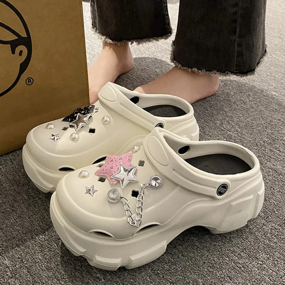 Summer Women Clogs New Arrival Soft EVA Thick Platform Slippers Comfortable Garden Shoes Exquisite Girls Fashion Beach Sandals
Summer Women Clogs New Arrival Soft EVA Thick Platform Slippers Comfortable Garden Shoes Exquisite Girls Fashion Beach Sandals